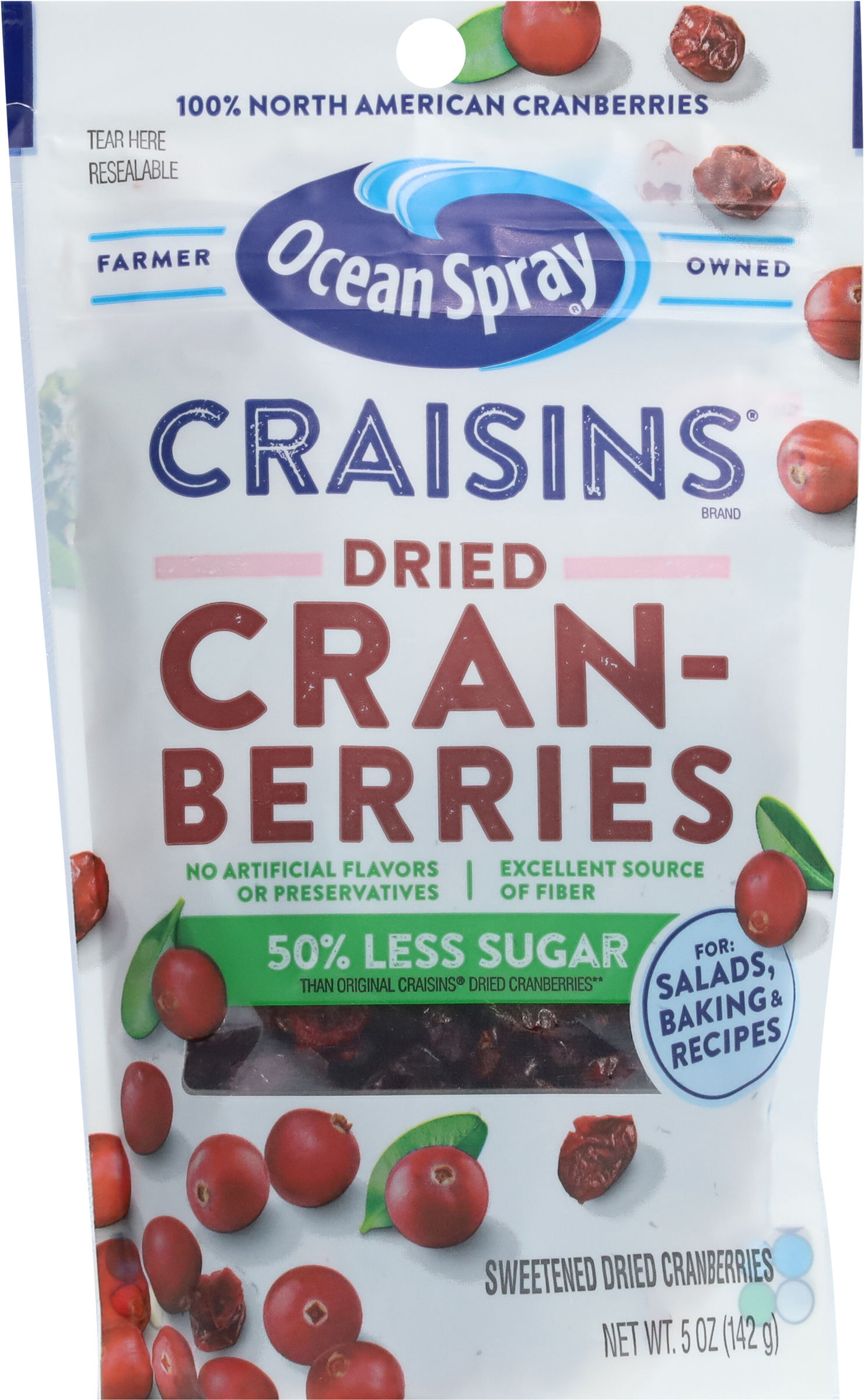 Calories in Cranberries, Dried from Ocean Spray