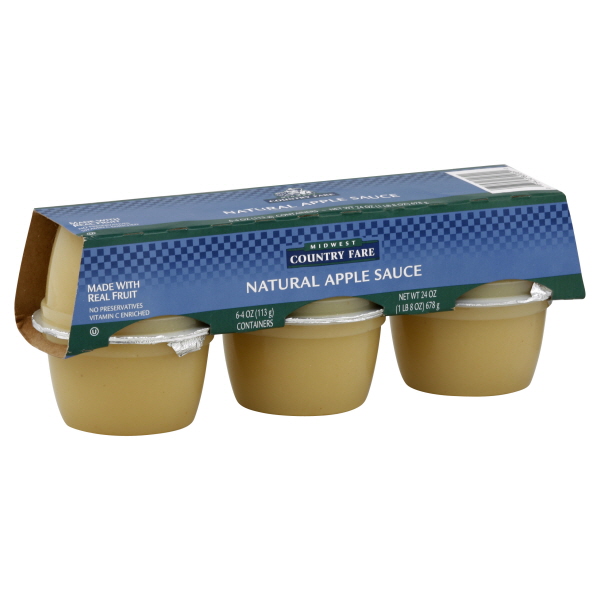 Midwest Country Fare Apple Sauce 6 Ea