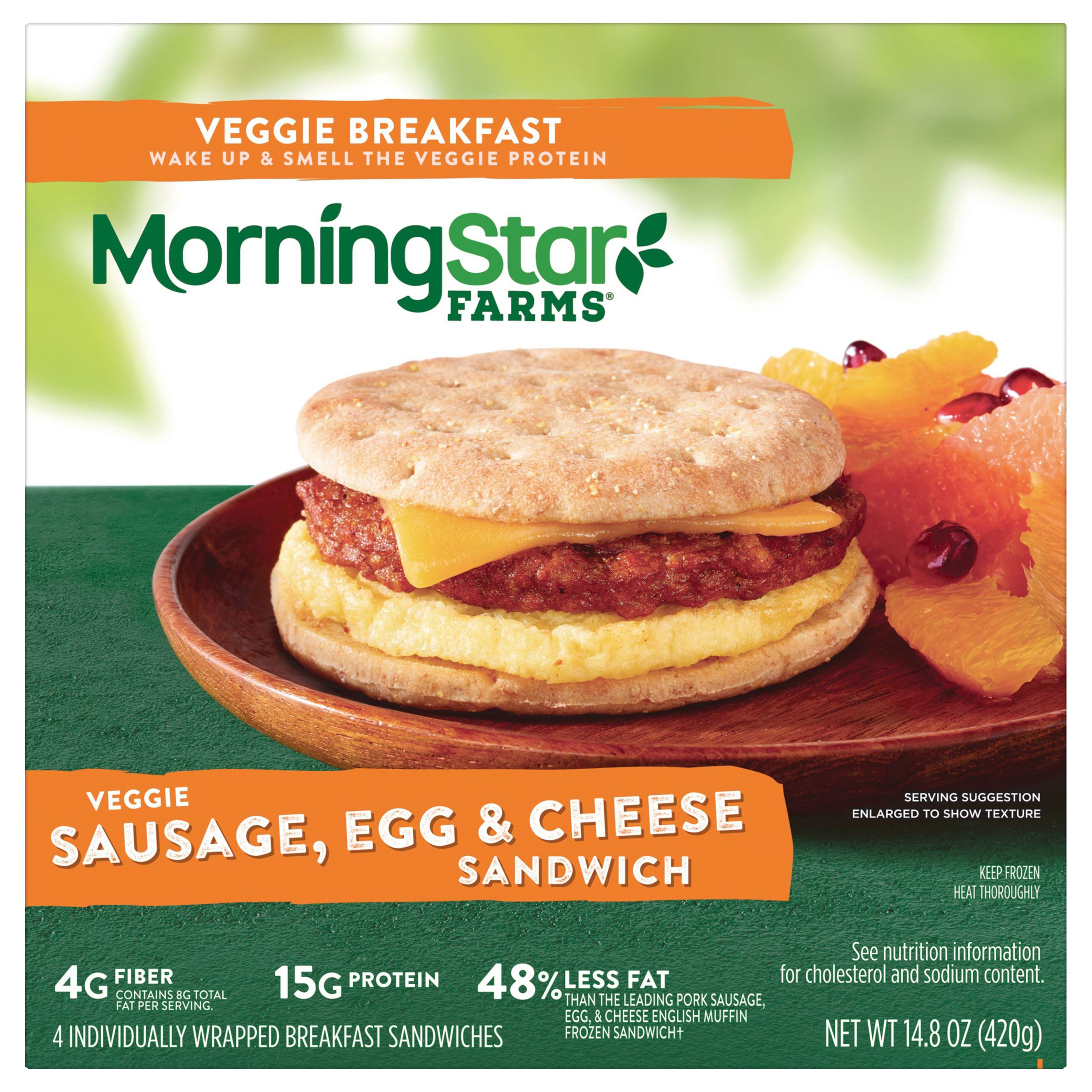 Breakfast Sandwiches, Veggie, Sausage, Egg & Cheese