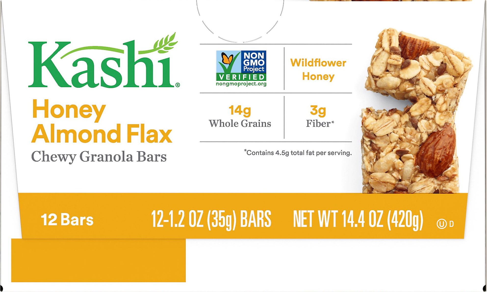 Granola Bars, Chewy, Honey Almond Flax