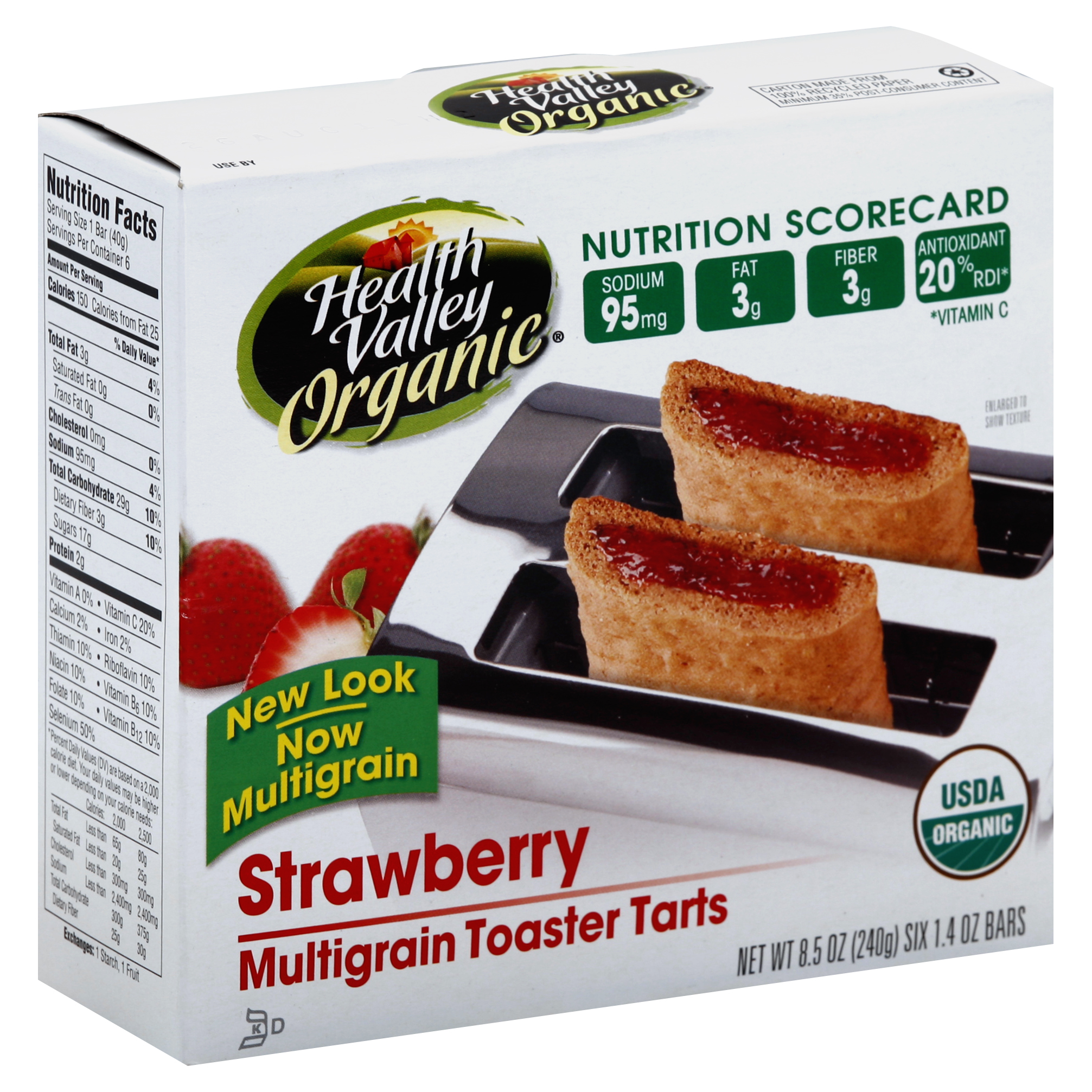 Health Valley Toaster Tarts 6 Ea