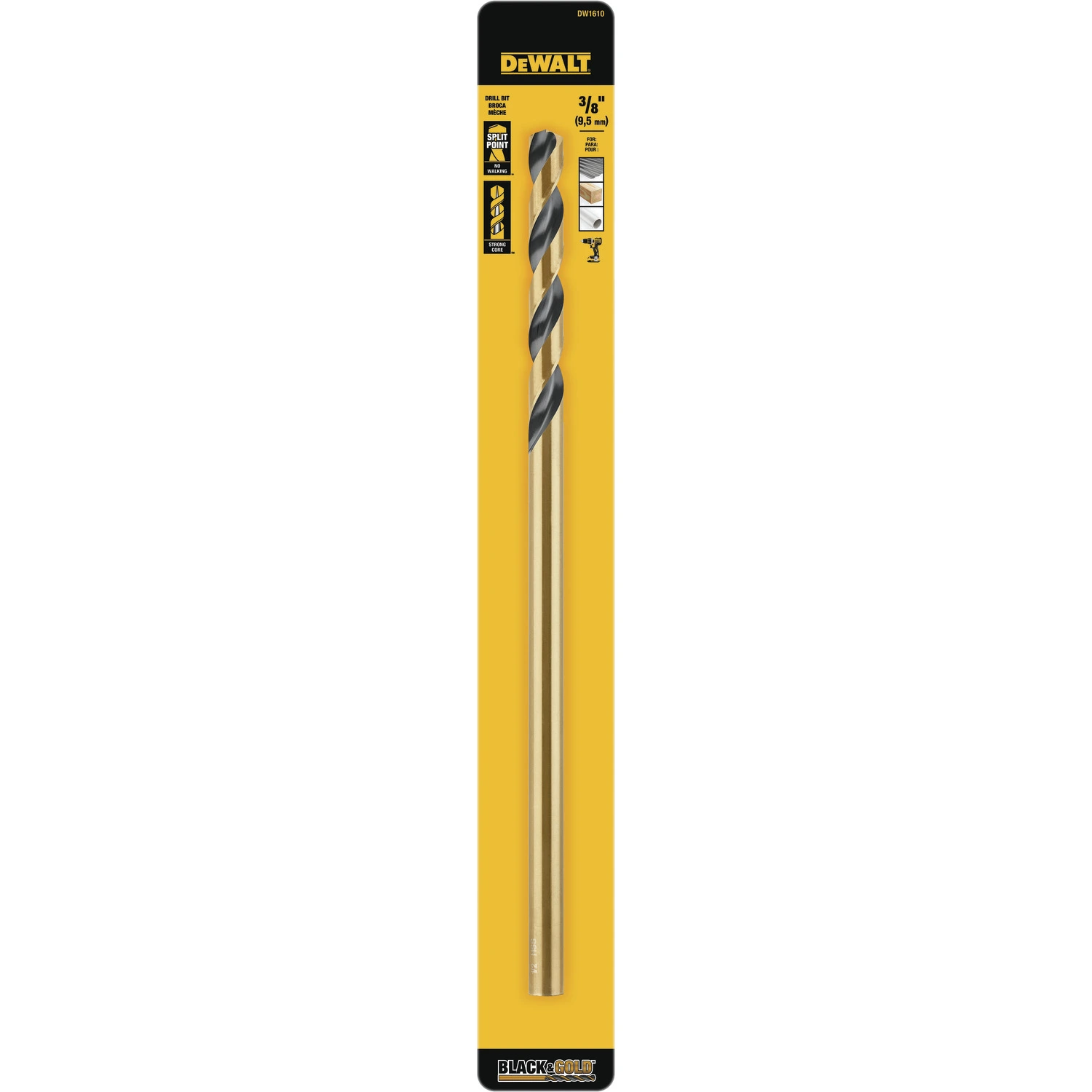 Dewalt 3/8" X 12" Black Aircraft Drill Bit