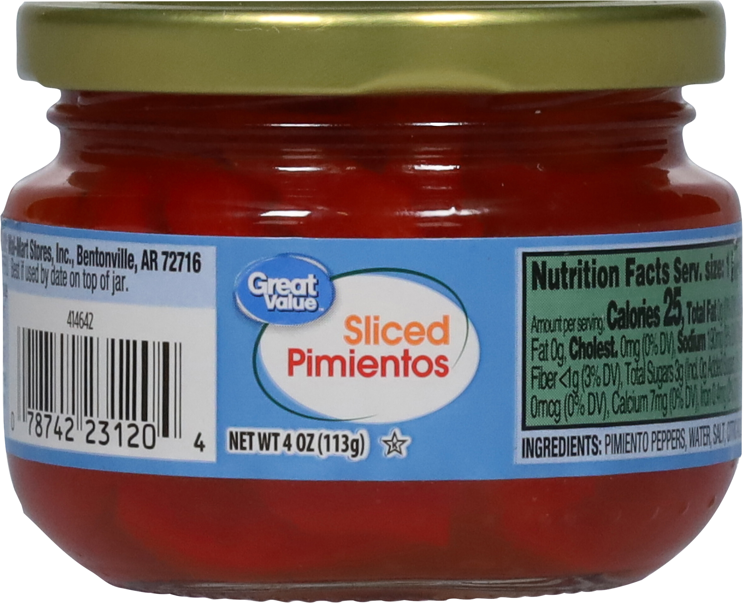 Pimientos, Sliced