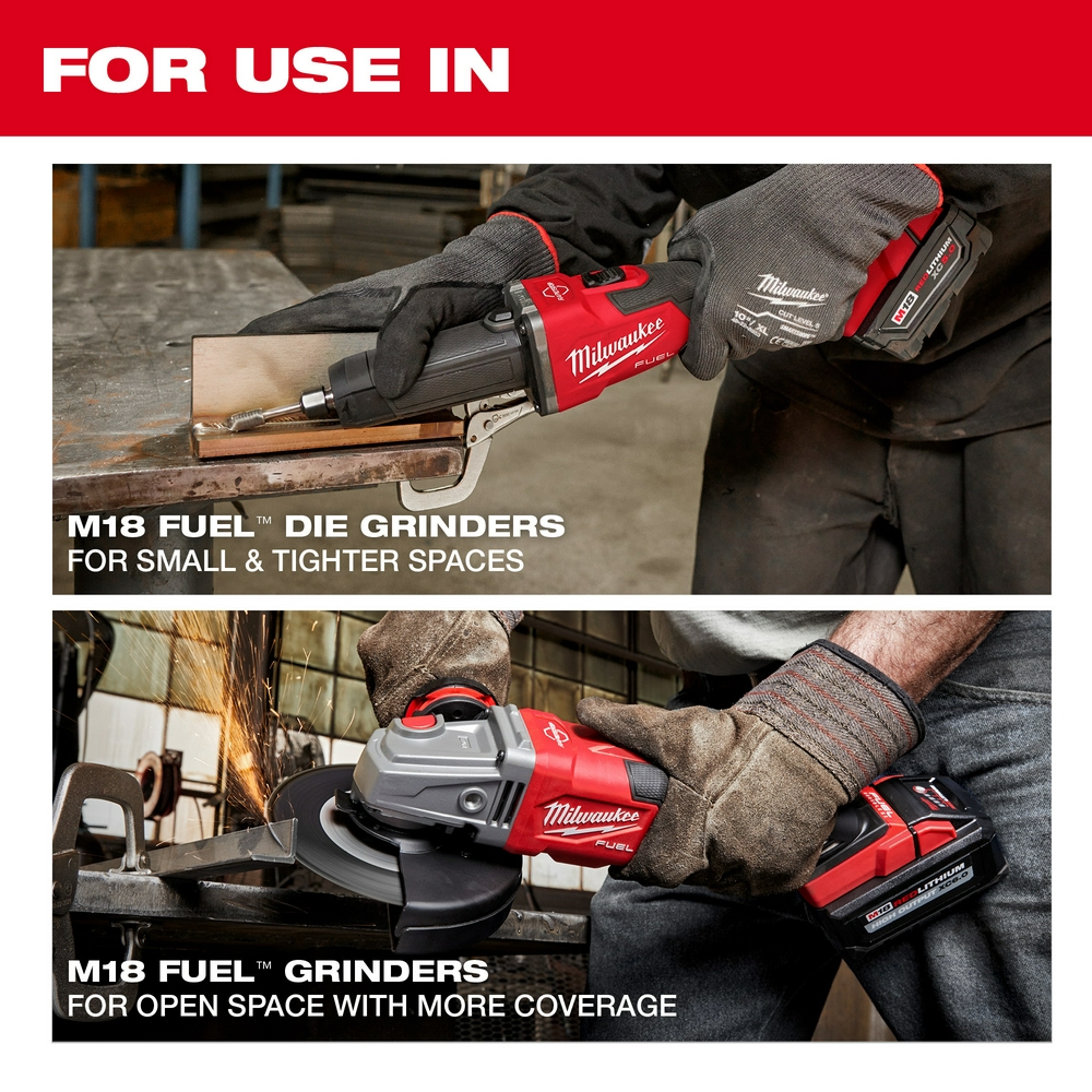 White Cap | M18 Fuel Braking Die Grinder, Slide Switch Milwaukee 