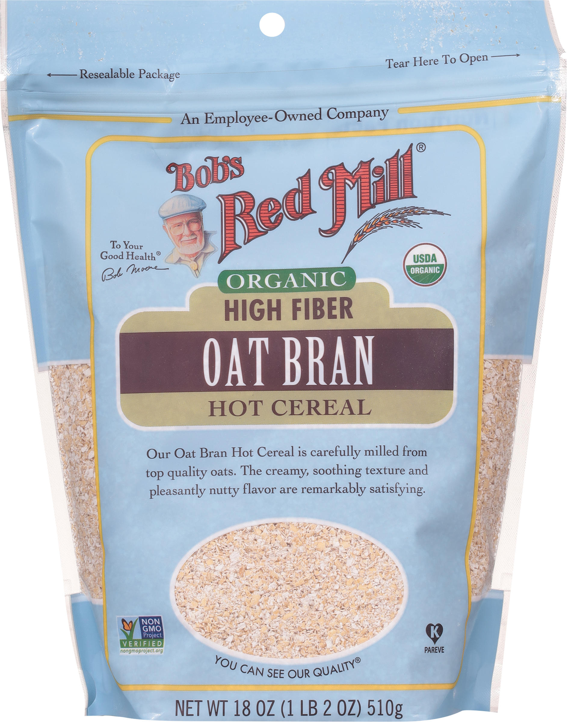 Hot Cereal, Oat Bran, Organic