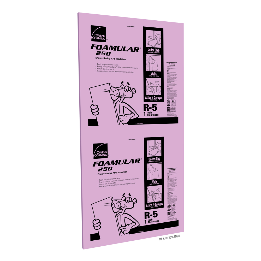 Owens Corning R-5, 1-in x 2-ft x 2-ft FOAMULAR Unfaced Foam Board  Insulation in the Board Insulation department at