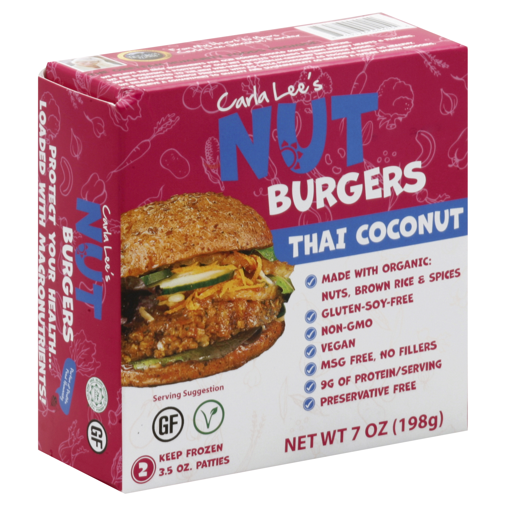 Carla Lees Nut Burgers 2 Ea