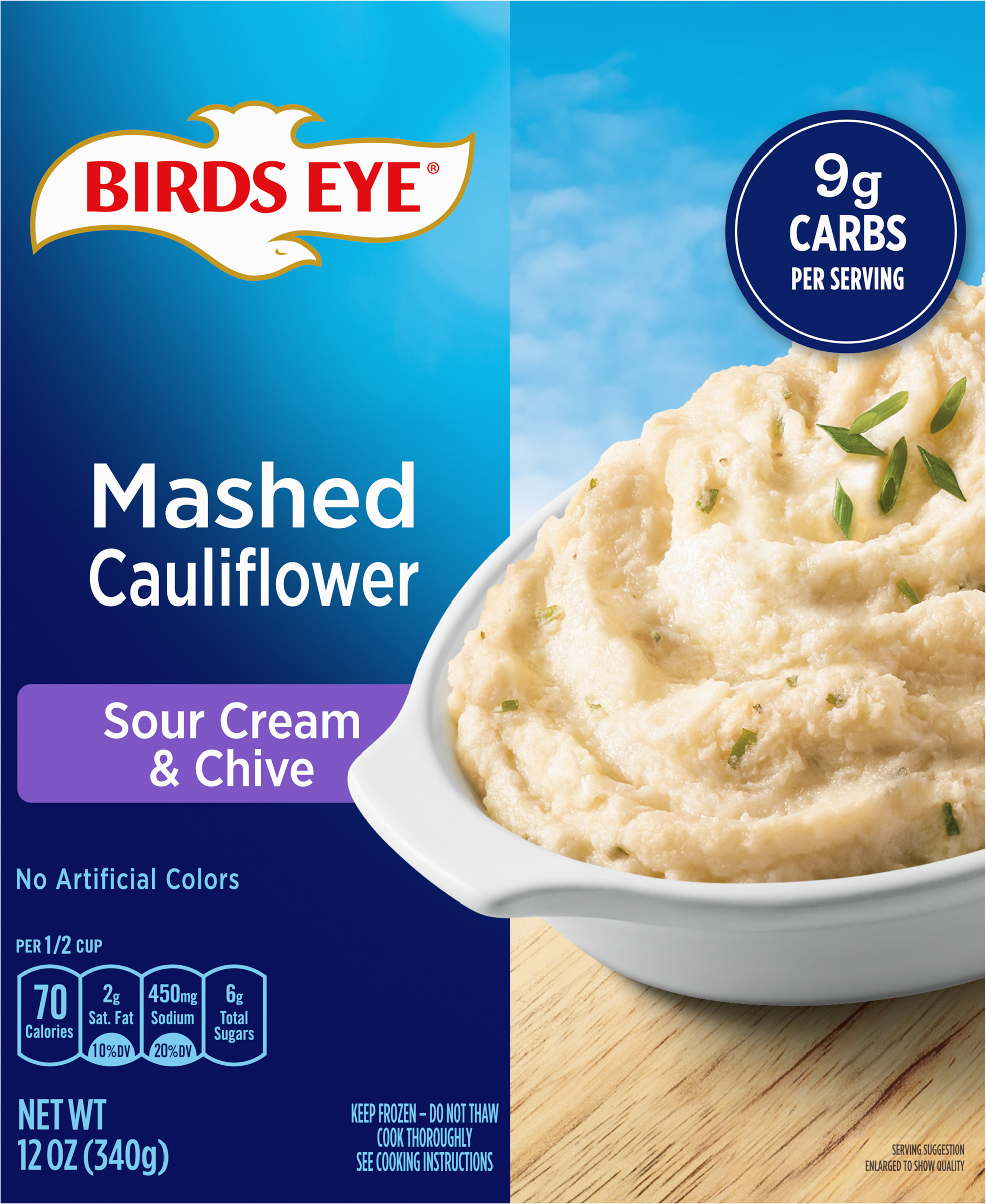 Mashed Cauliflower, Sour Cream & Chive