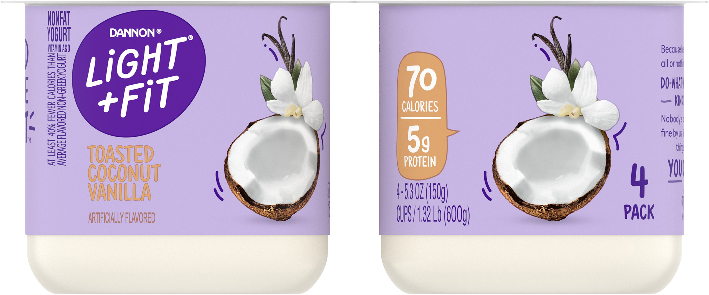 Yogurt, Nonfat, Greek, Toasted Coconut Vanilla