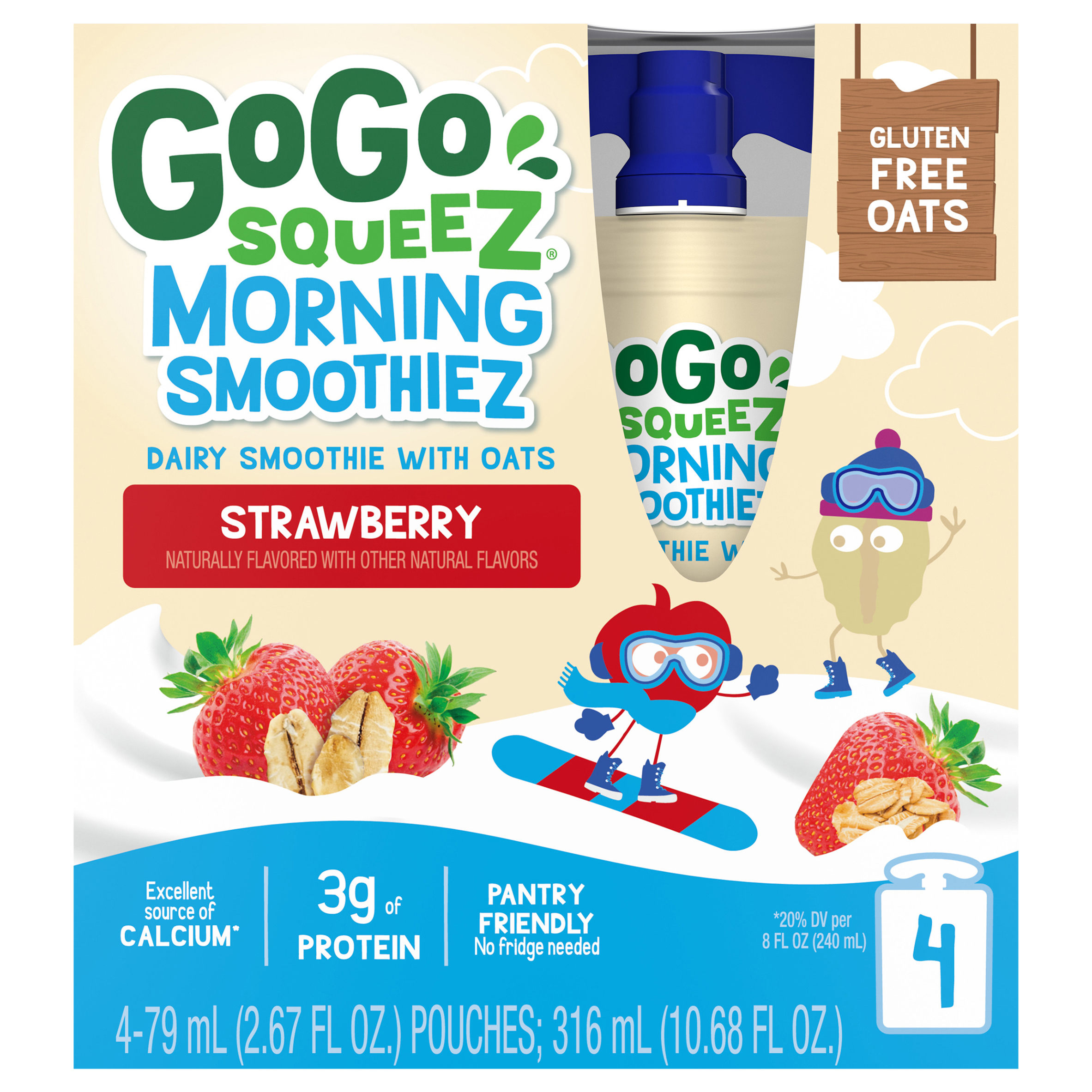 Dairy Smoothie, Morning Smoothiez, Strawberry