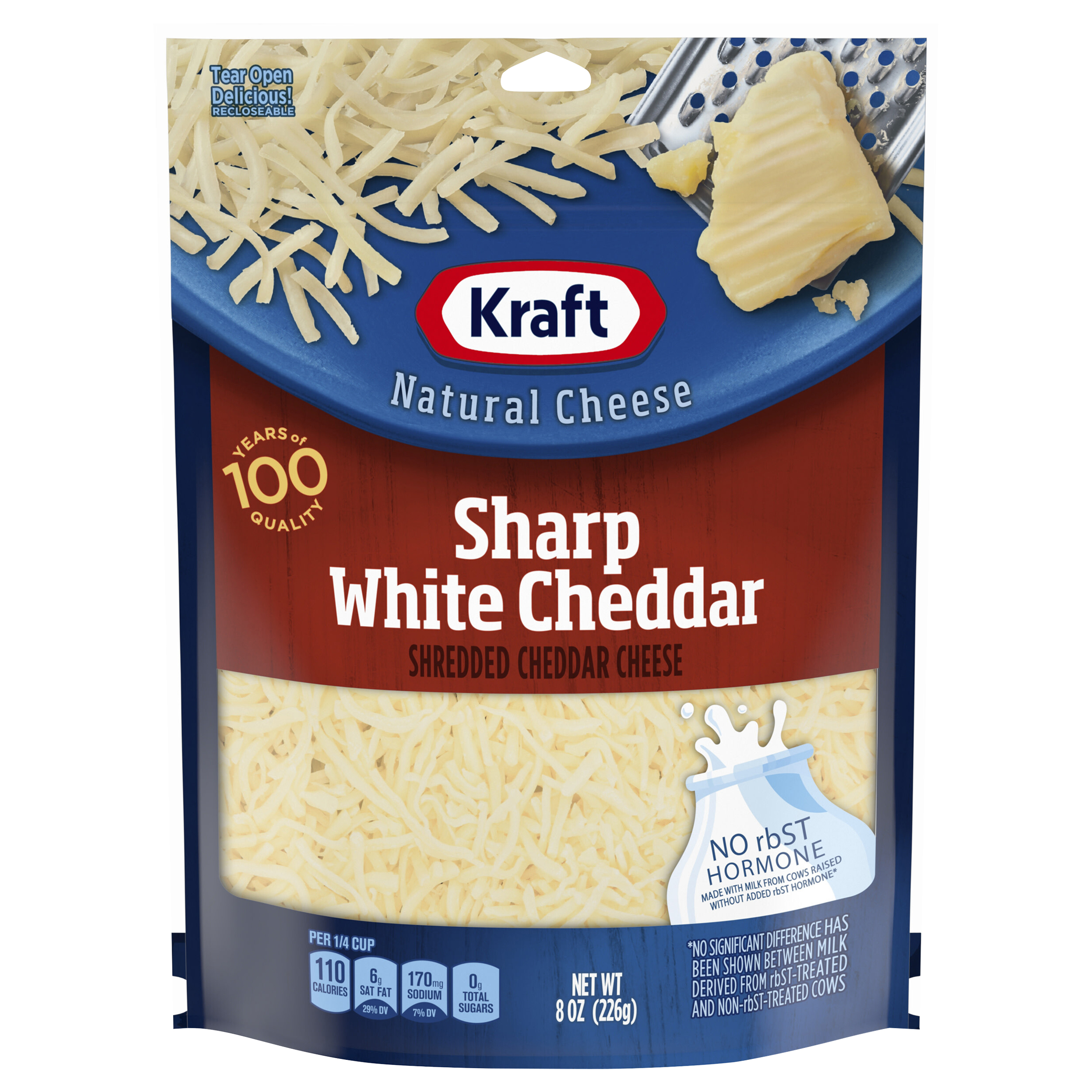 Shredded Cheese, Sharp White Cheddar