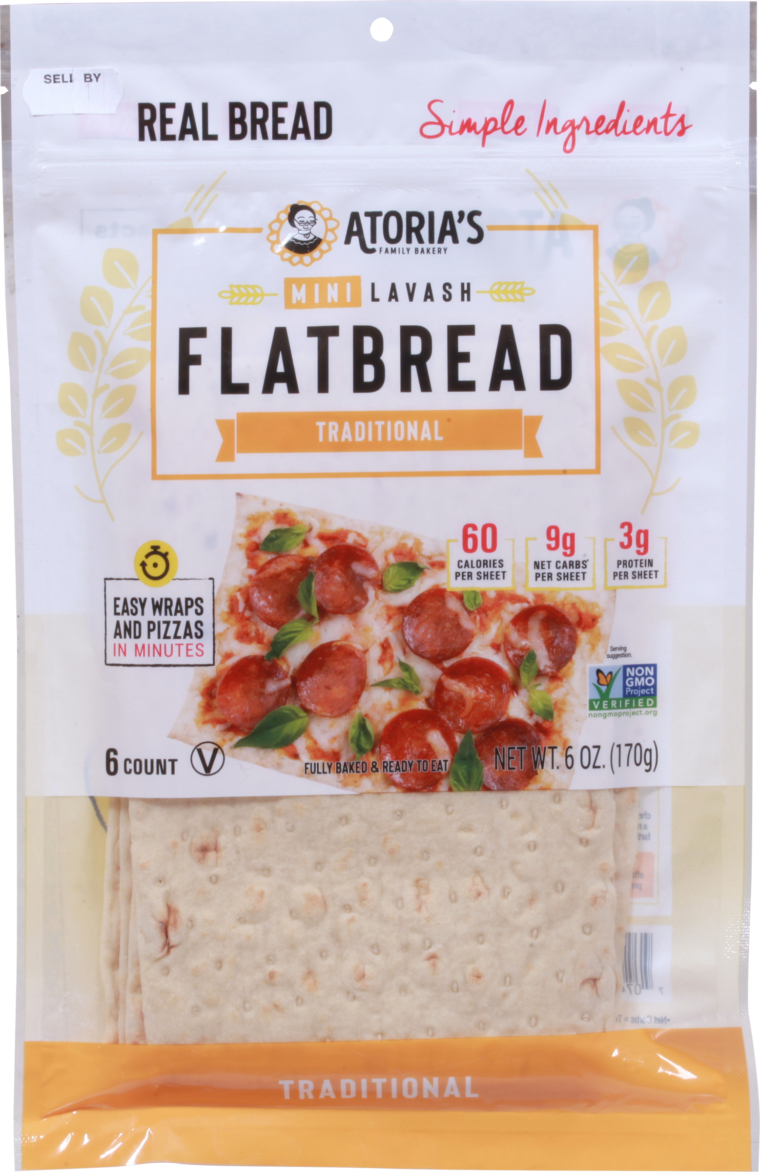 Flat Bread, Traditional, Mini, Lavash