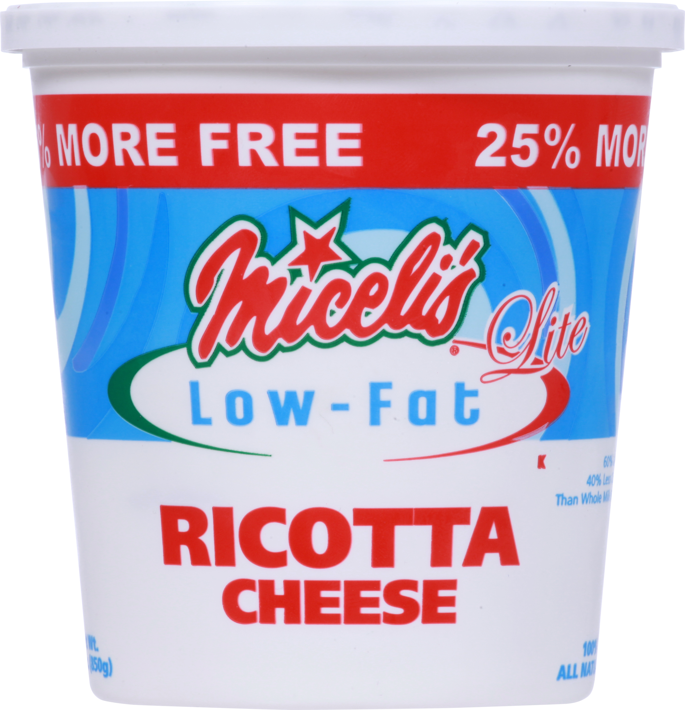 Ricotta Cheese, Low-Fat, Lite
