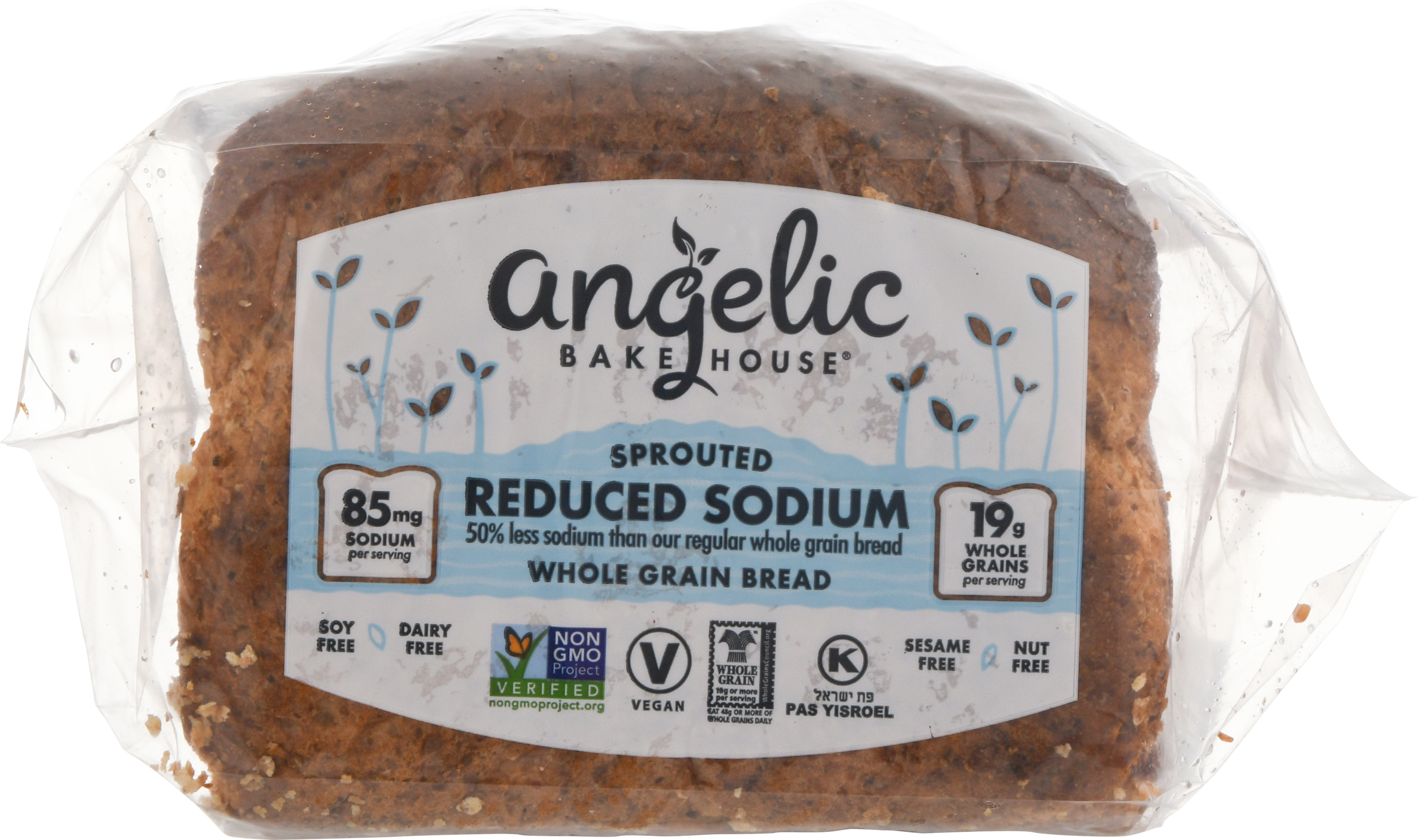 Bread, Reduced Sodium, Whole Grain, Sprouted