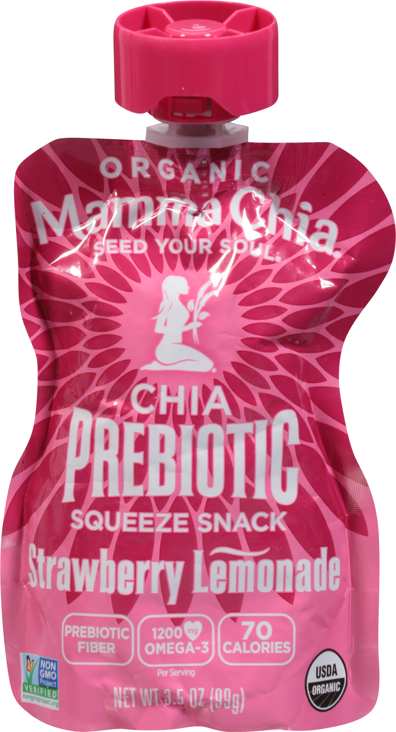 Squeeze Snack, Organic, Prebiotic, Strawberry Lemonade
