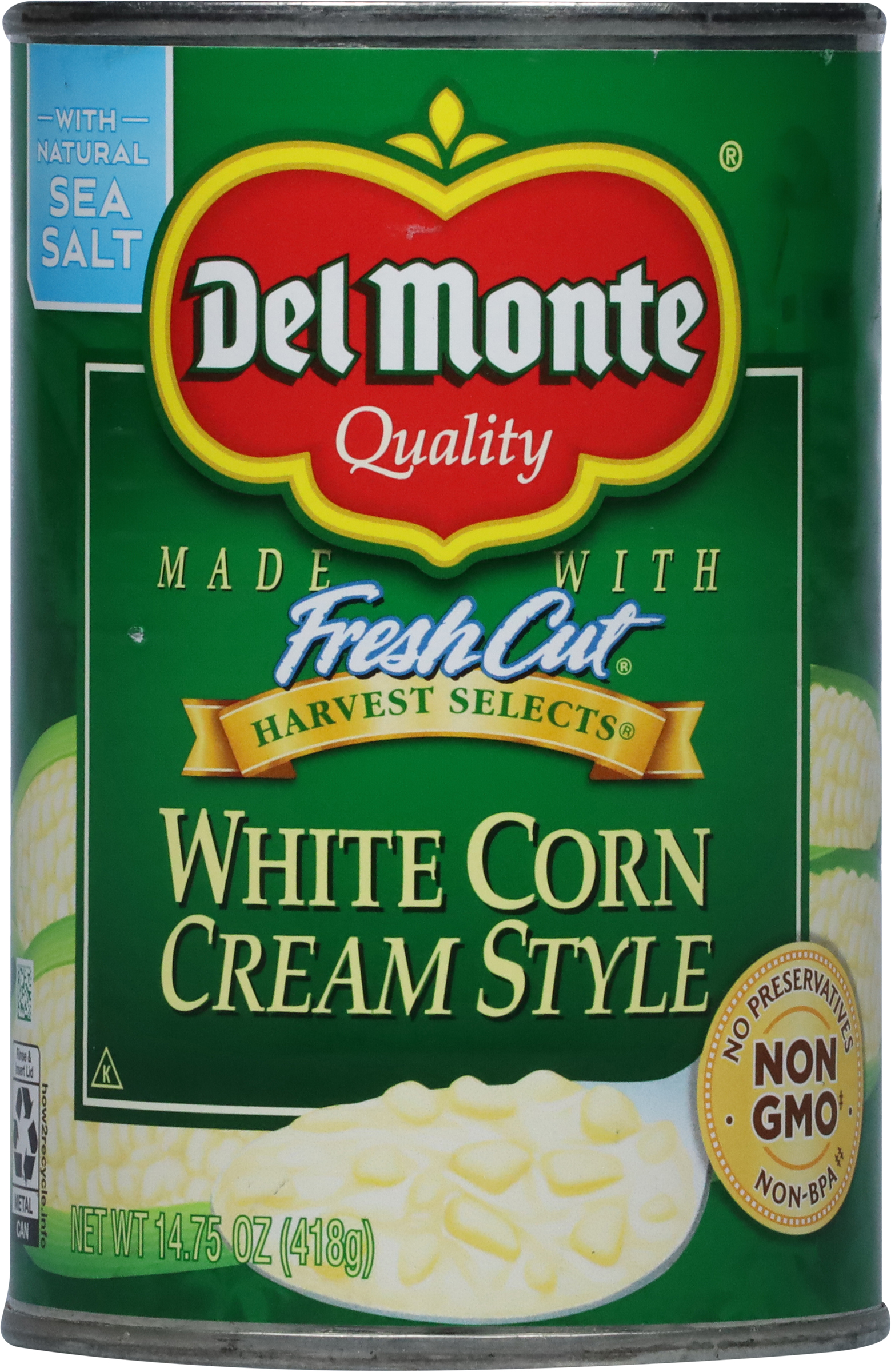 White Corn, Cream Style, Fresh Cut