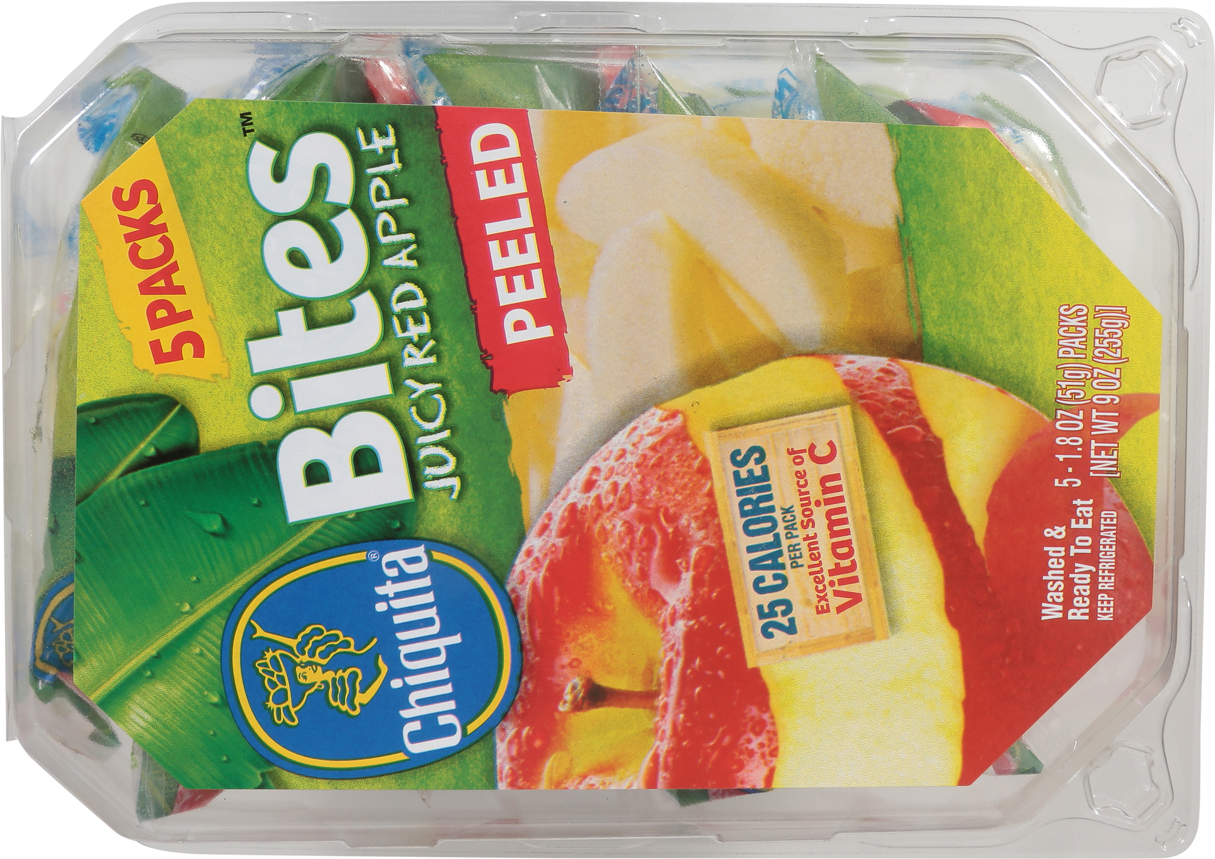 Juicy Red Apple, Peeled, 5 Pack