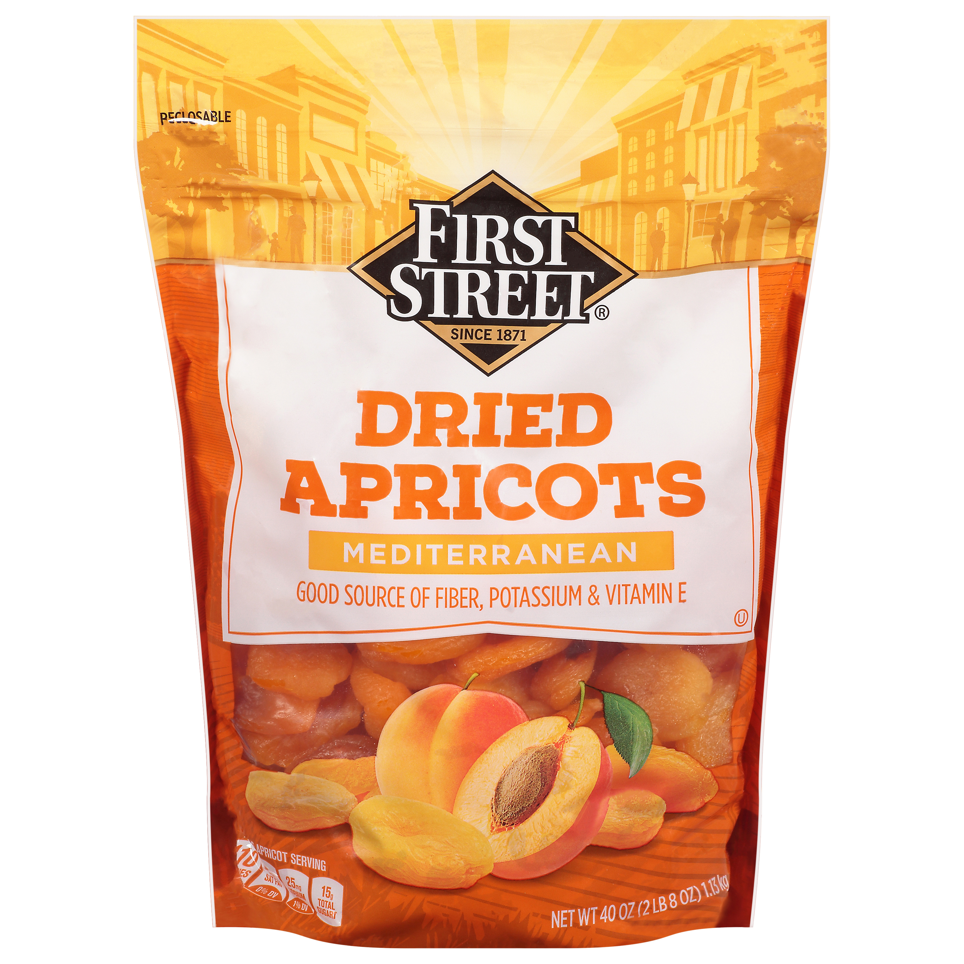 First Street Dried Apricots 40 Oz Pouch