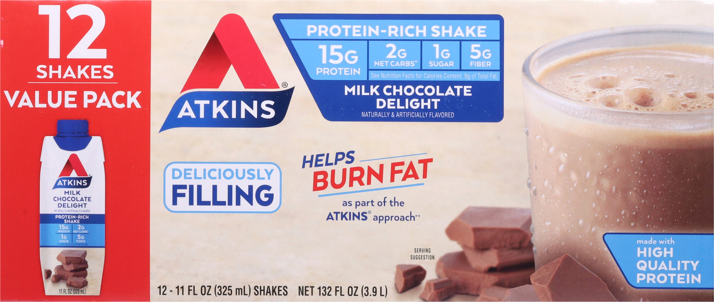 Protein-Rich Shakes, Milk Chocolate Delight, Value Pack