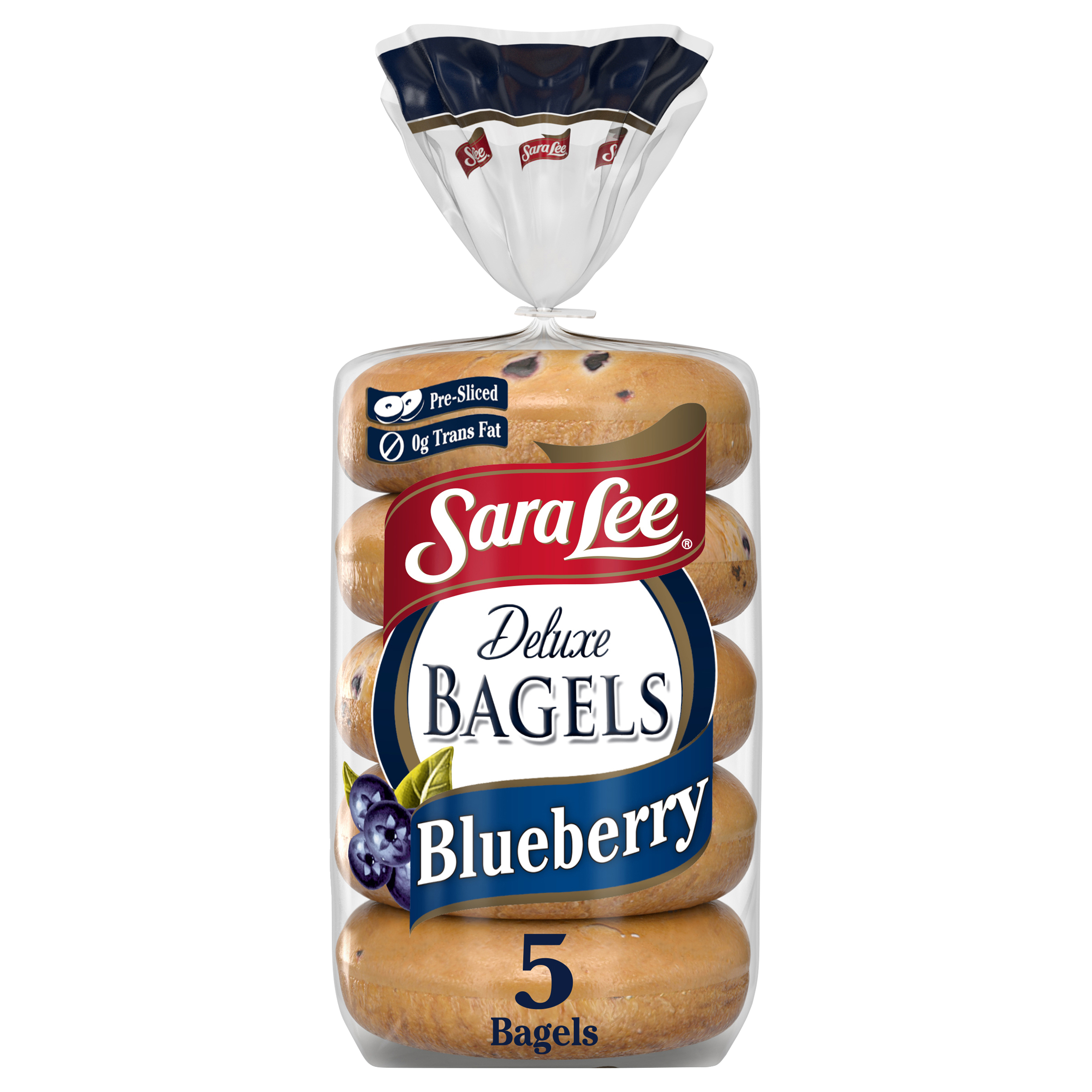 Bagels, Blueberry, Deluxe, Pre-Sliced