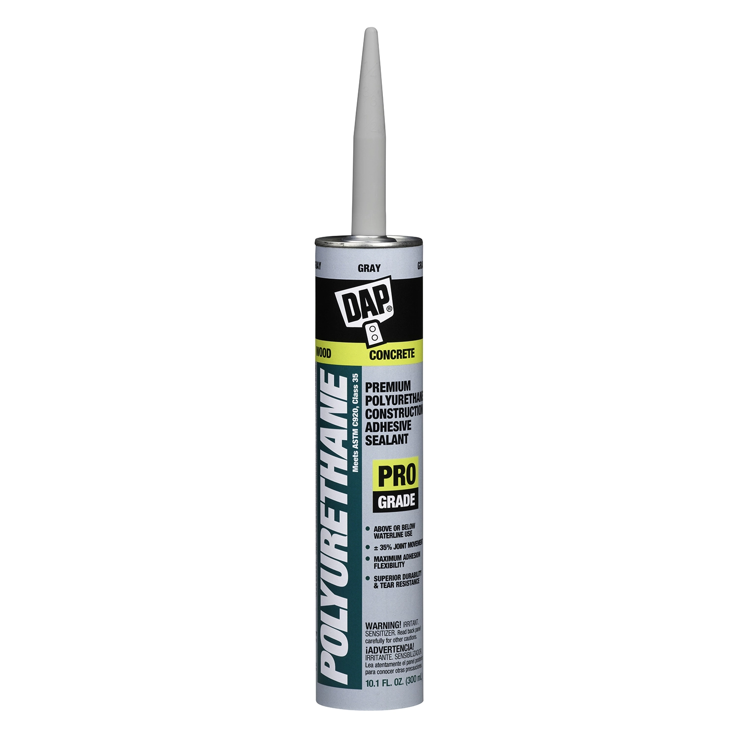 DAP Products 10.1 Oz. Gray Polyurethane Pro Construction and Concrete Sealant