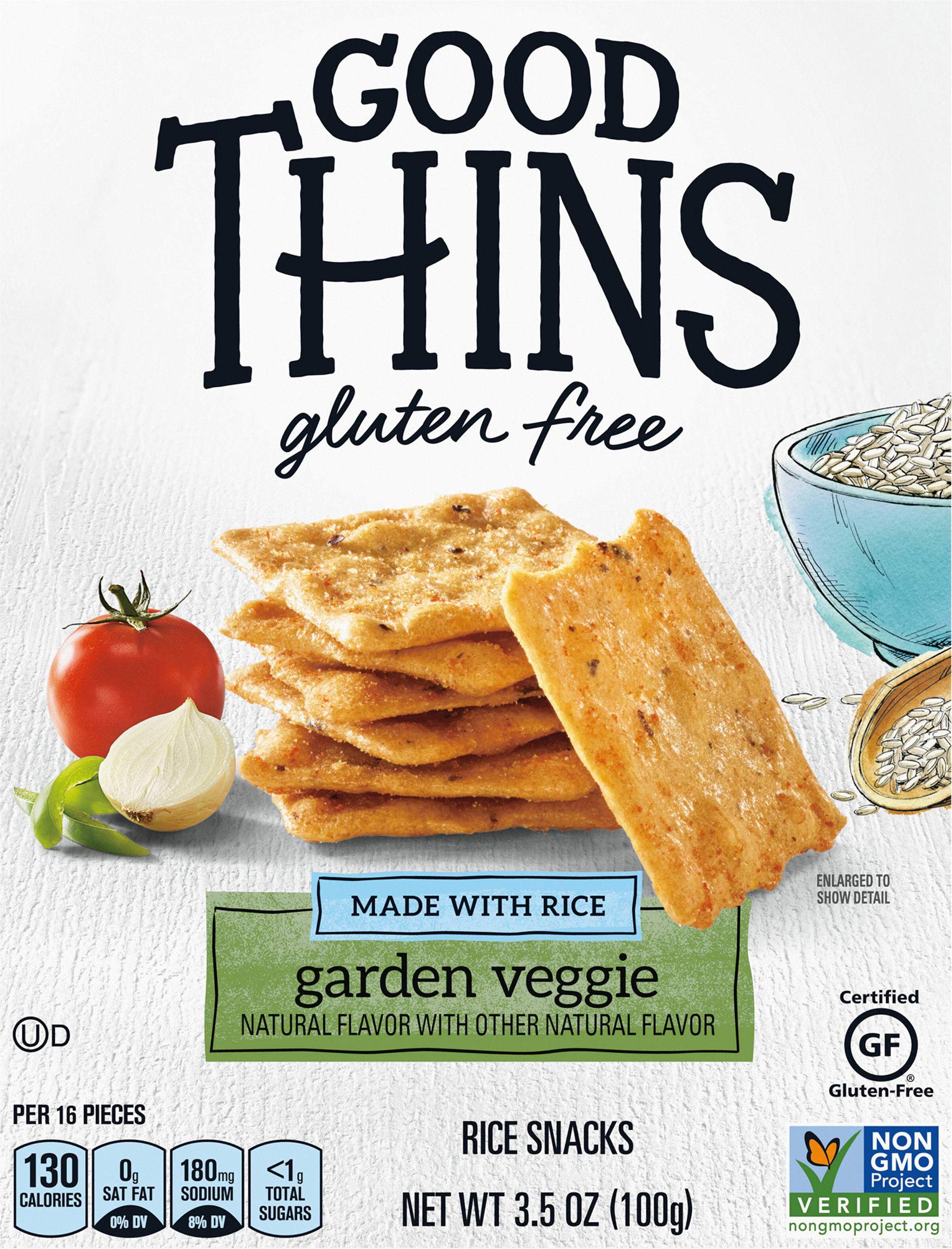 Rice Snacks, Gluten Free, Garden Veggie