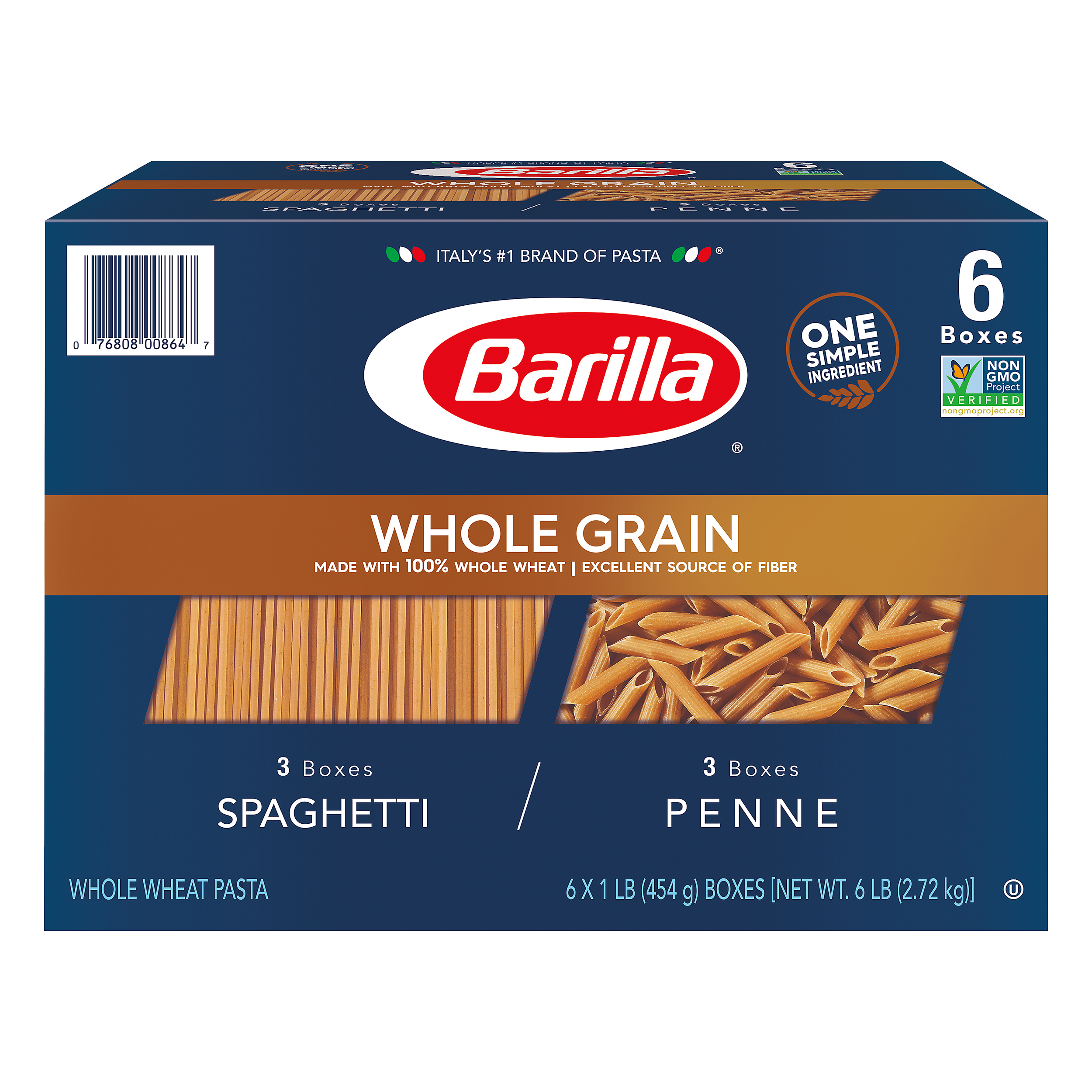 Barilla® Whole Grain Spaghetti & Penne Whole Wheat Pasta Variety Pack 6-1 Lb. Bo