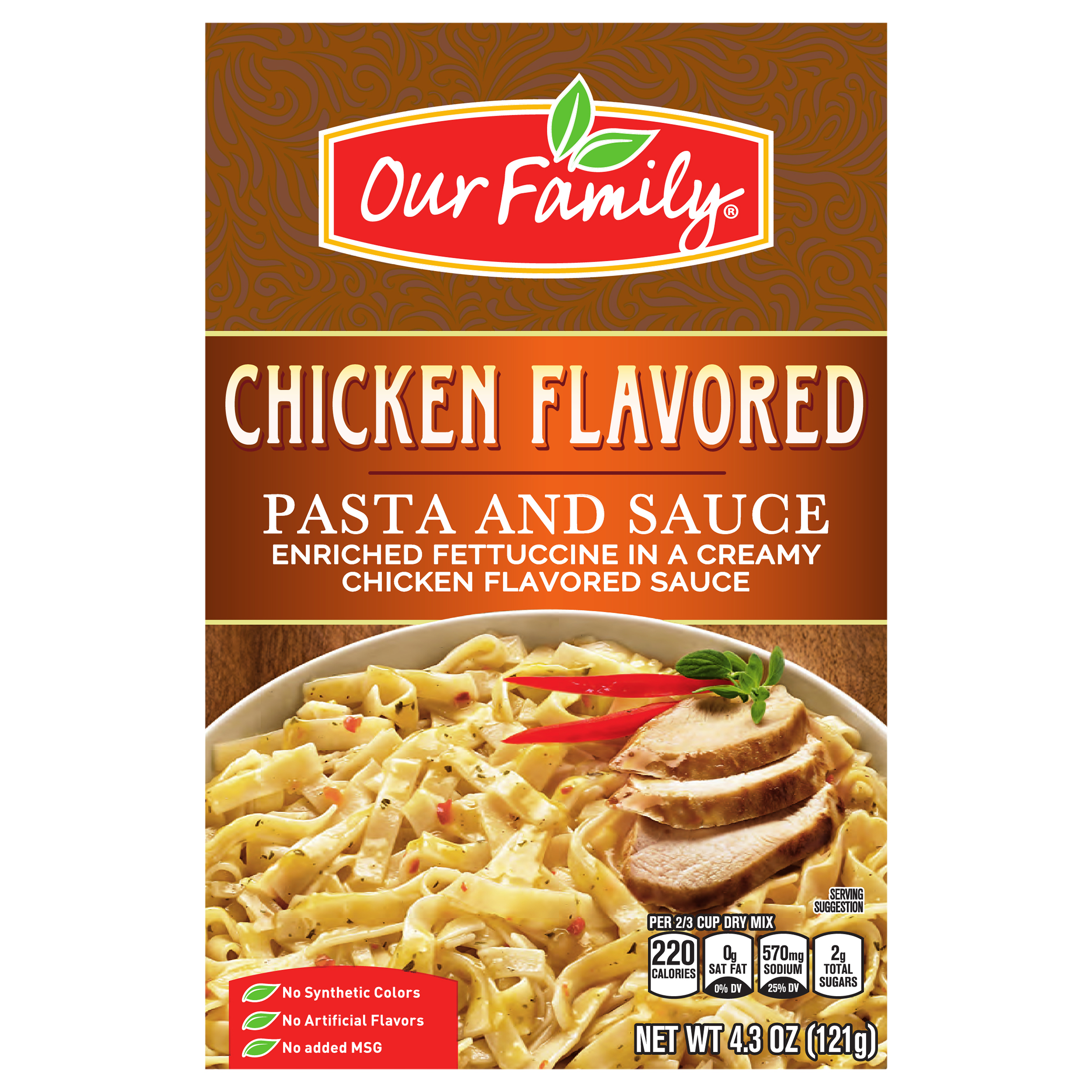 Pasta and Sauce, Chicken Flavored