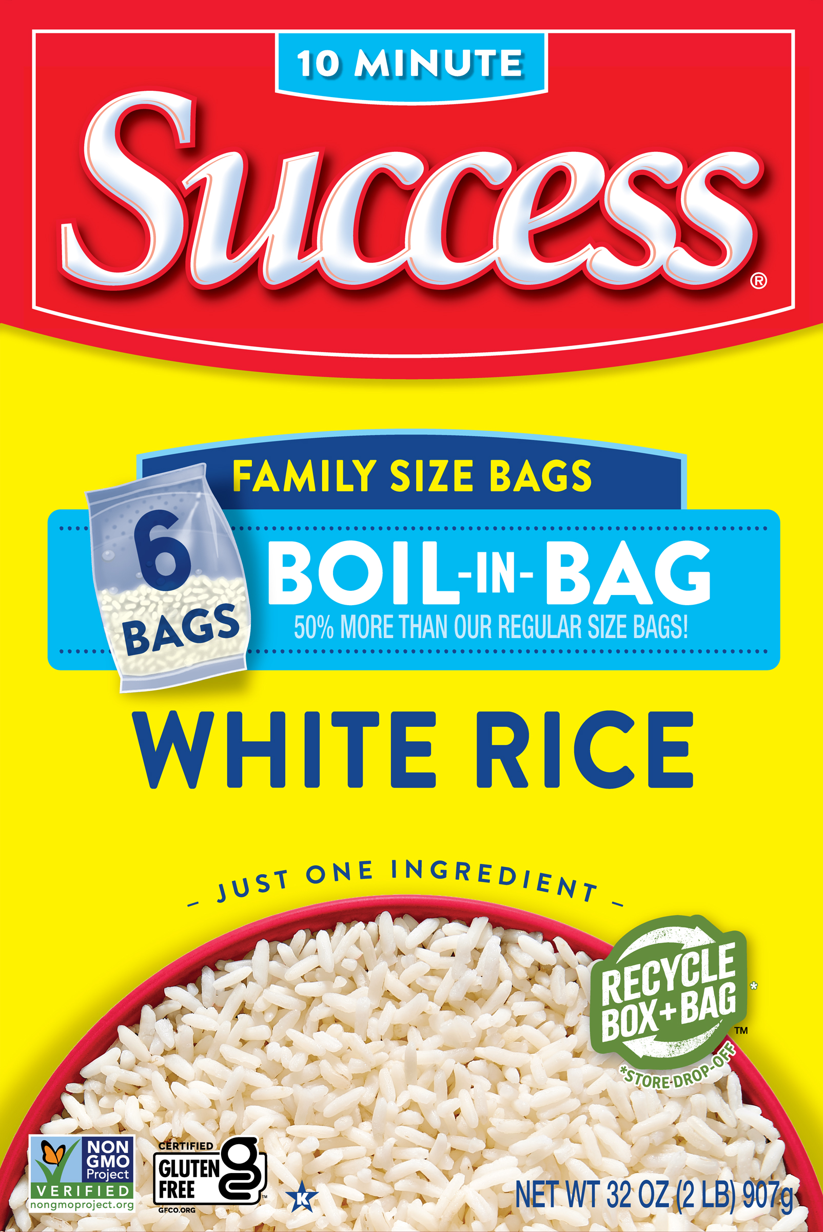 White Rice, Boil-in-Bag, Family Size Bags