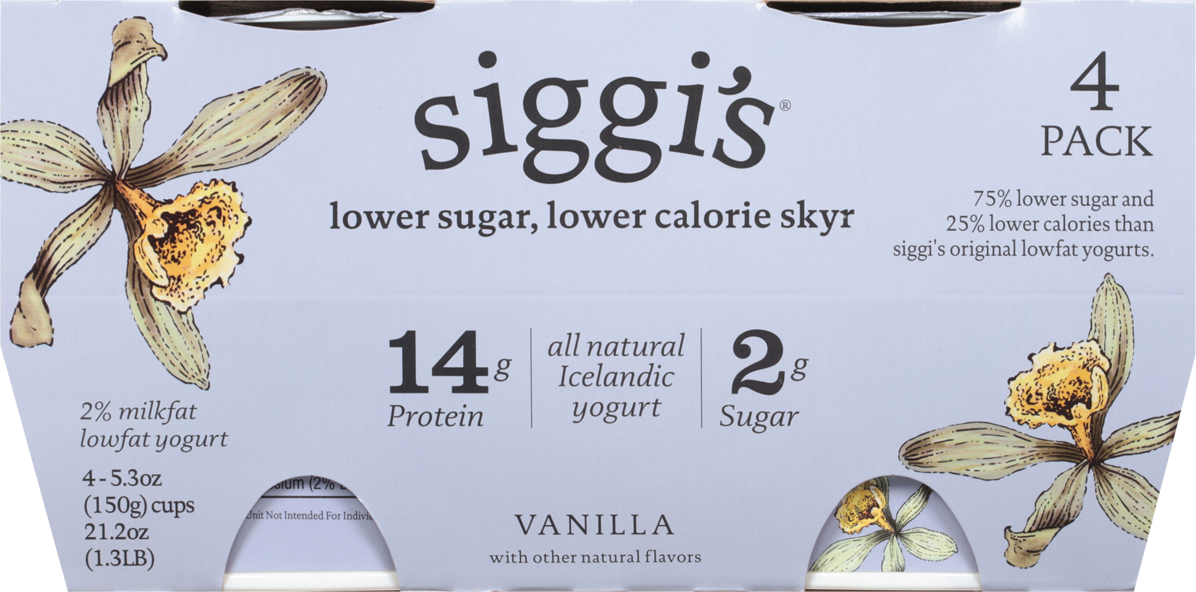 Yogurt, Lowfat, Vanilla, 4 Pack