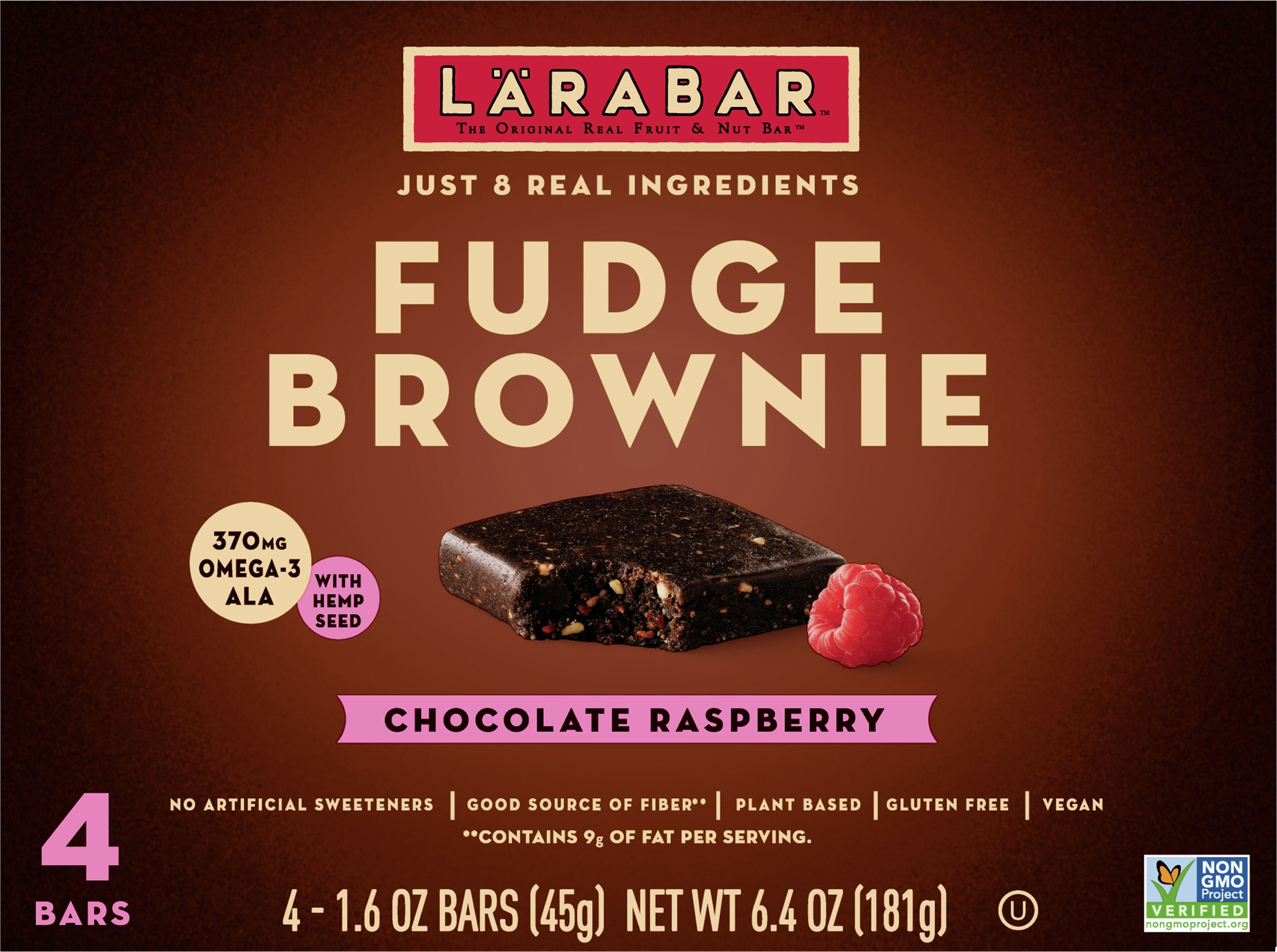 Fudge Brownie, Chocolate Raspberry, with Hemp Seed