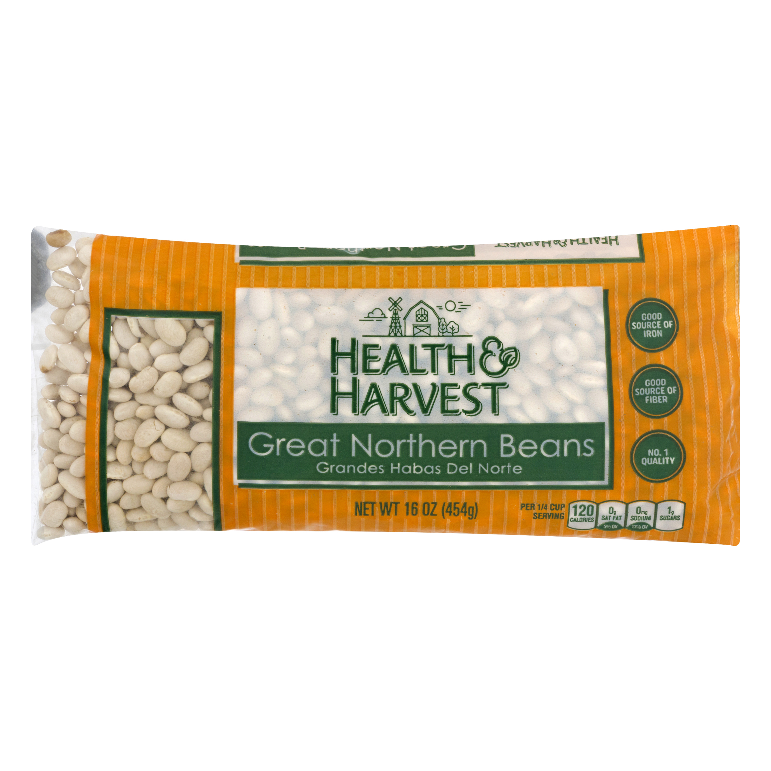 Health & Harvest Great Northern Beans 16 Oz