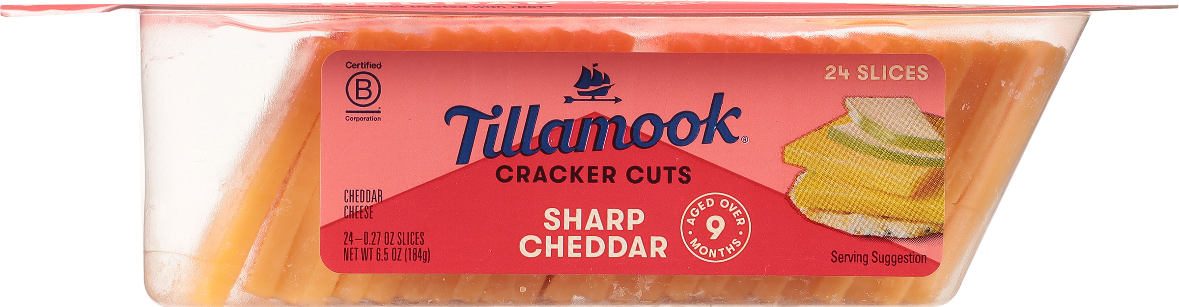 Cheese Slices, Sharp Cheddar, Cracker Cuts