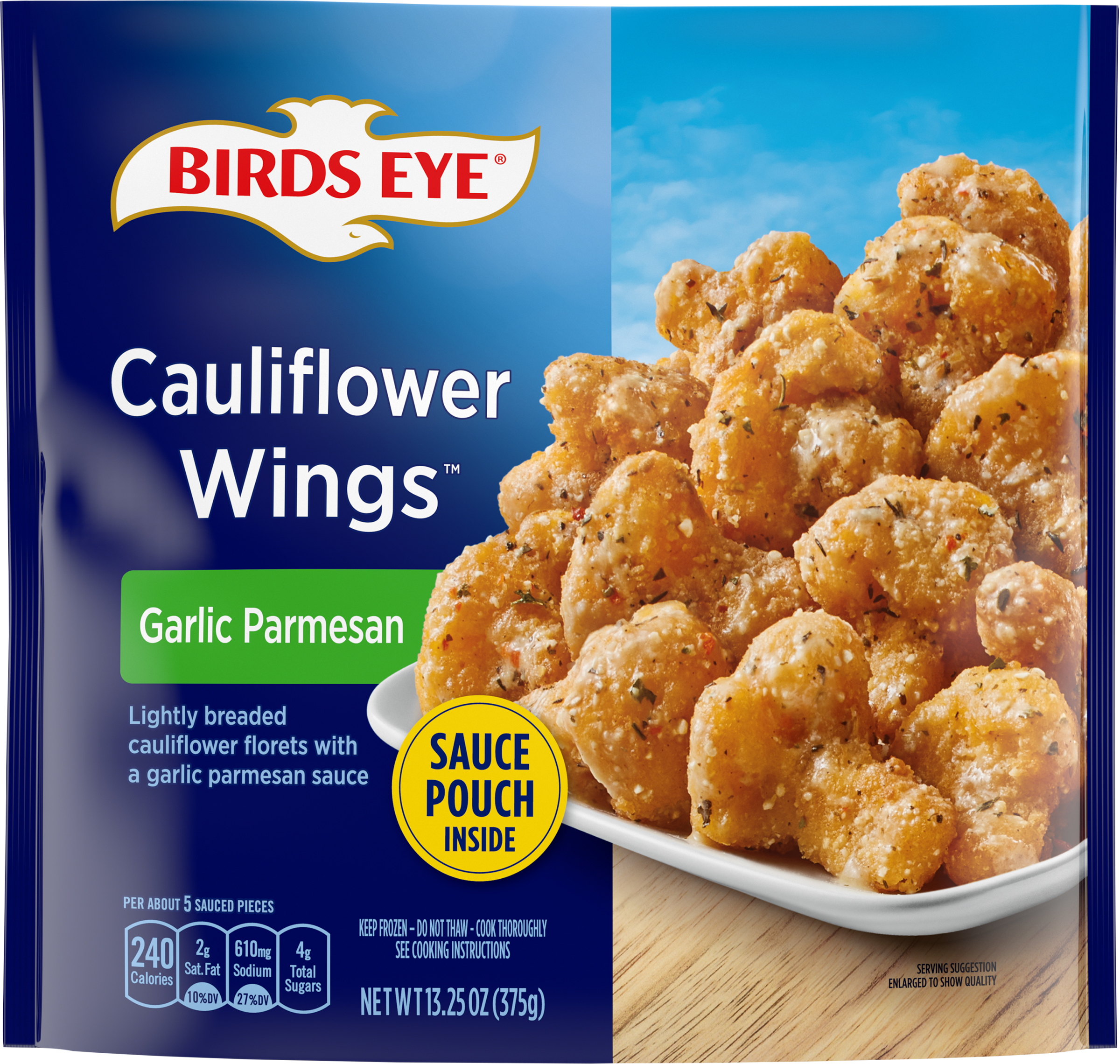 Cauliflower Wings, Garlic Parmesan