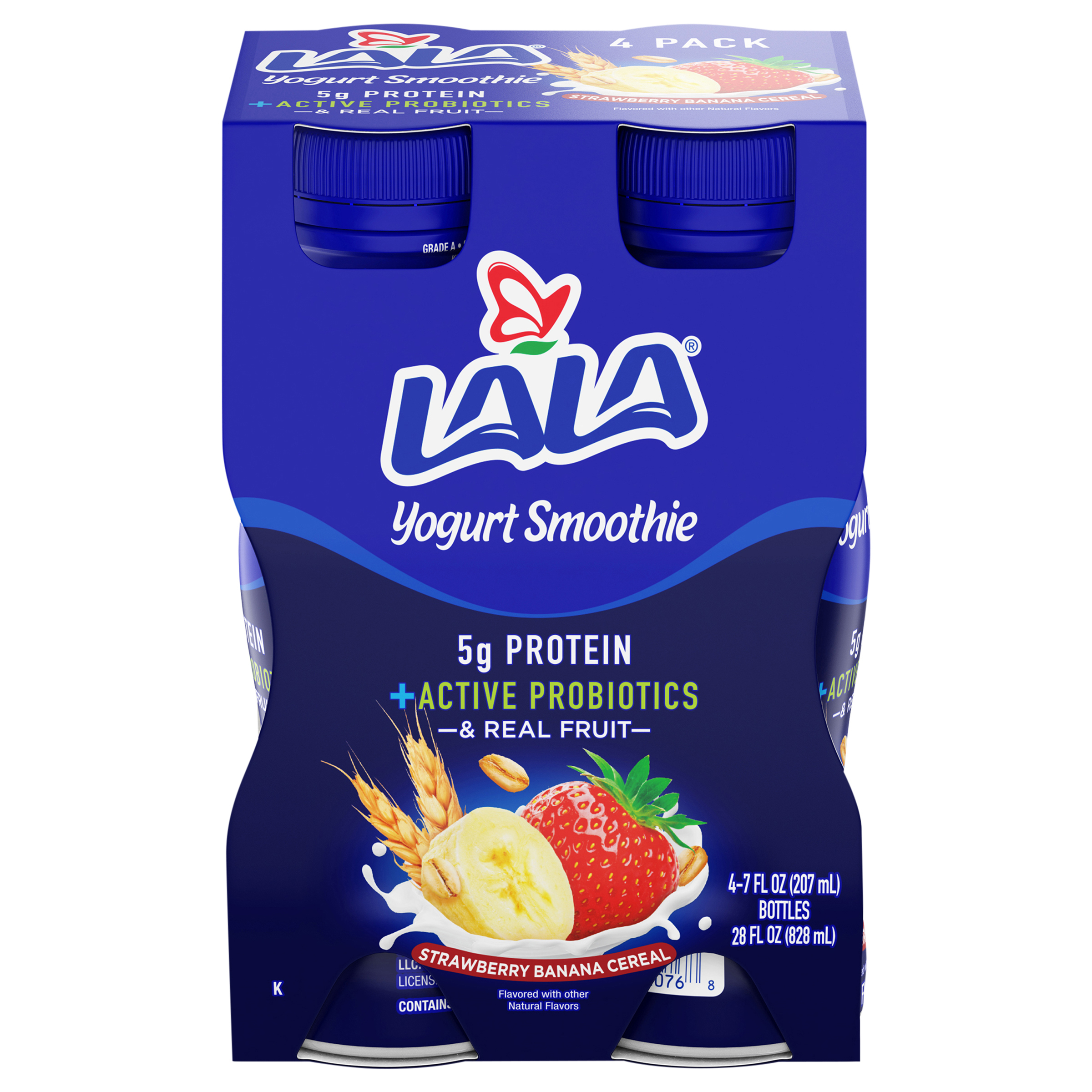 Yogurt Smoothies, Strawberry Banana Cereal, 4 Pack