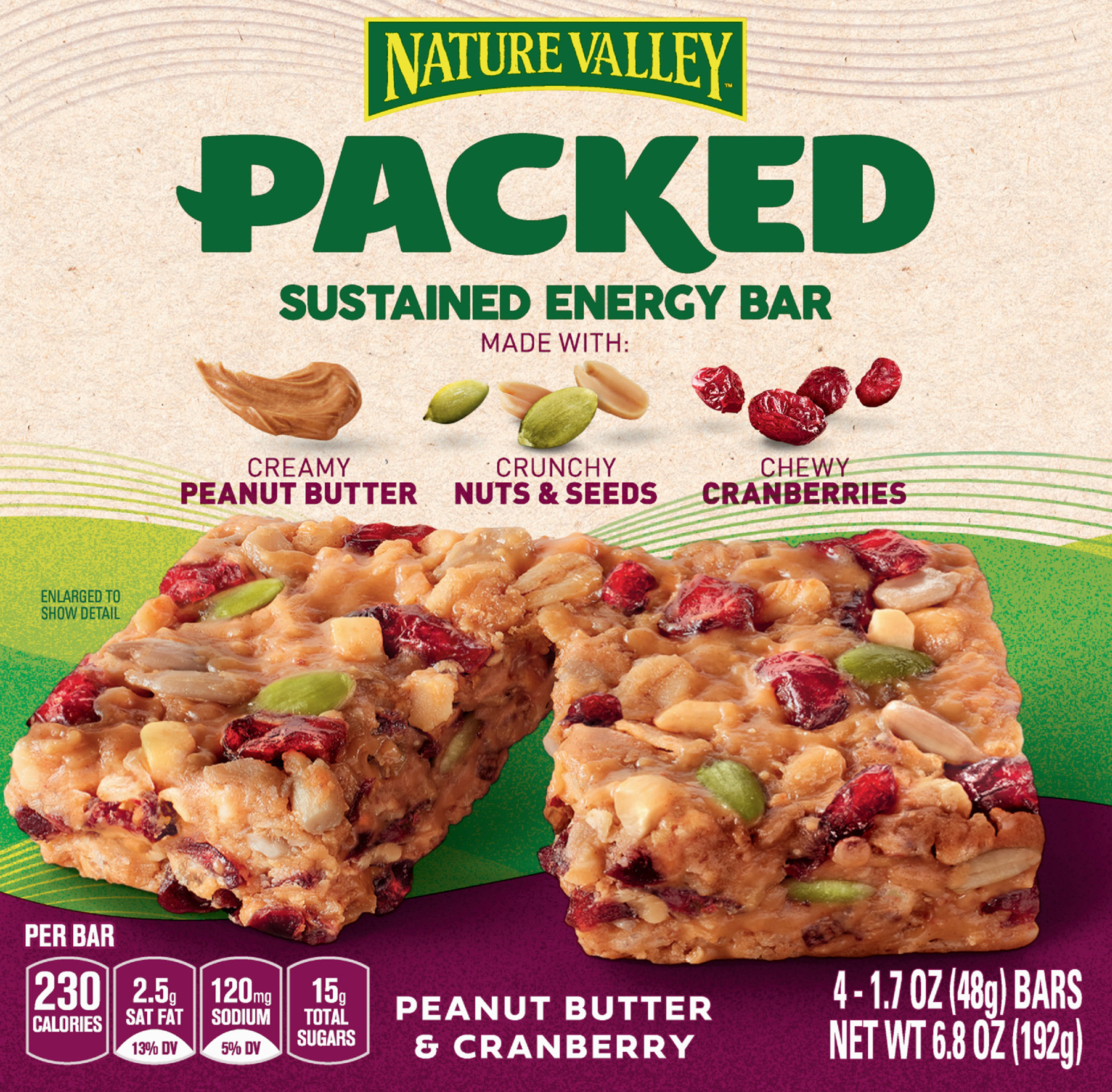 Sustained Energy Bar, Peanut Butter & Cranberry