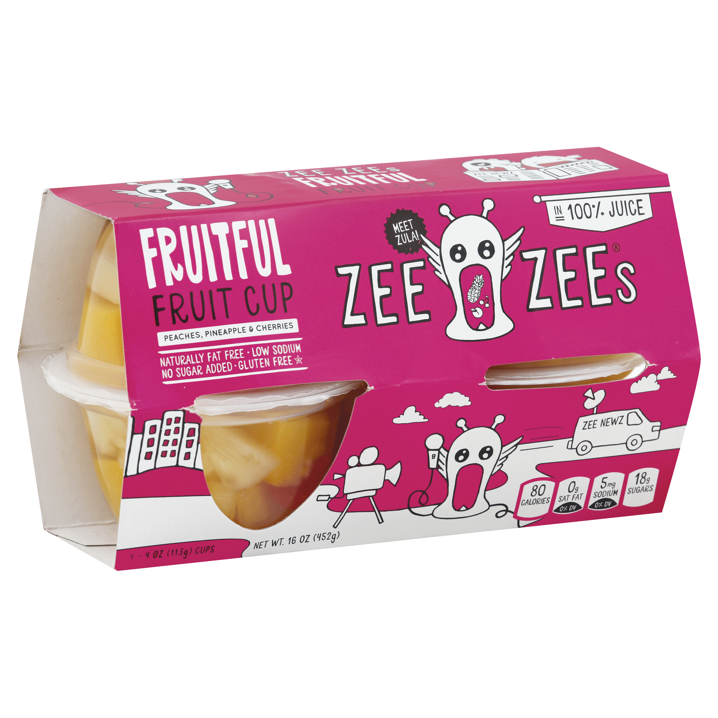 Zee Zees Fruit Cup 4 Ea