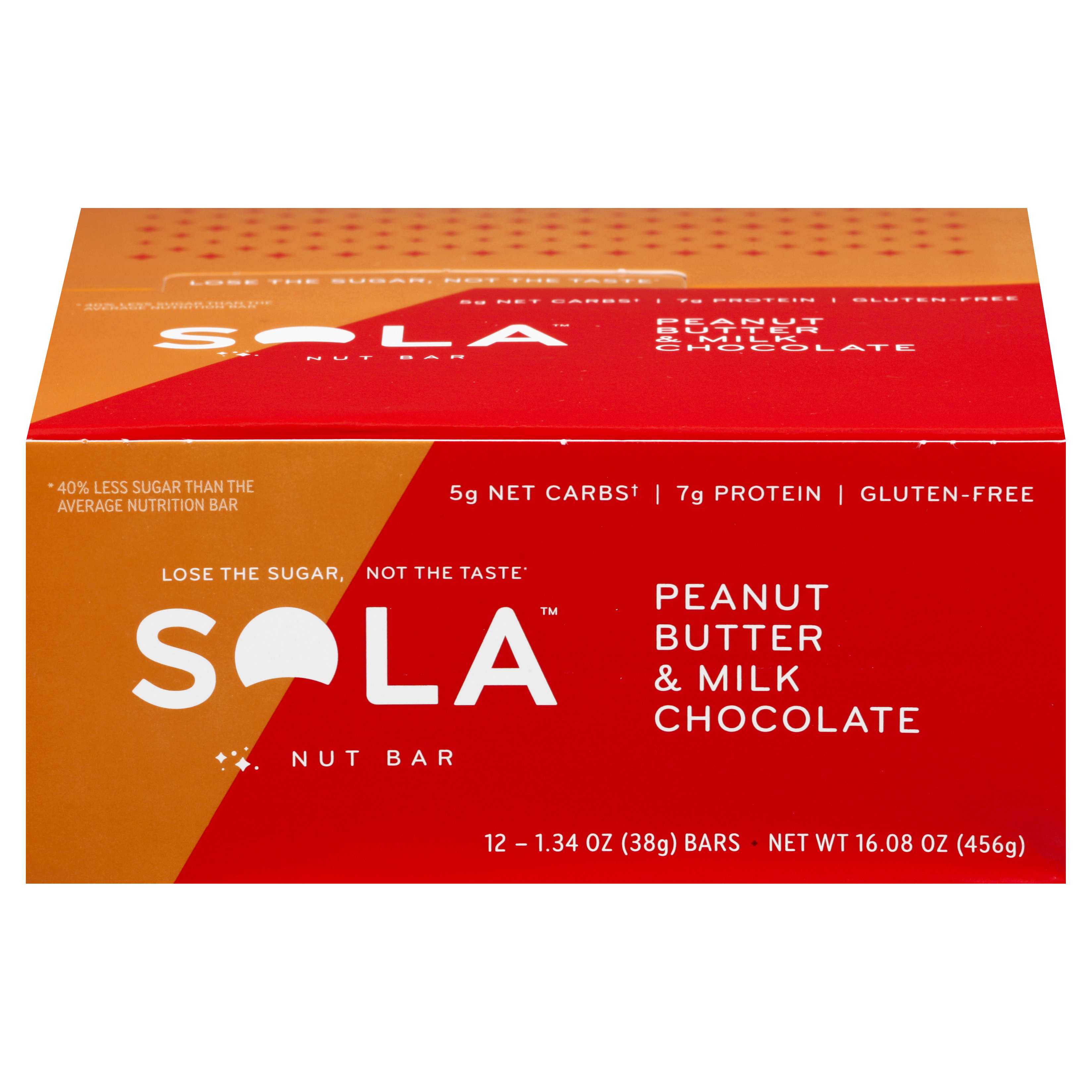 Sola Peanut Butter & Milk Chocolate Nut Bar 12 Ea