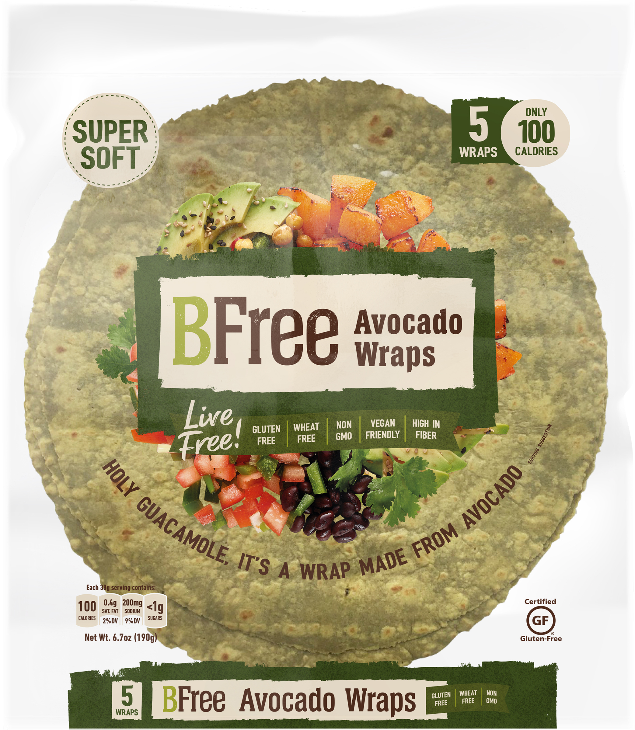 Avocado Wraps, Super Soft