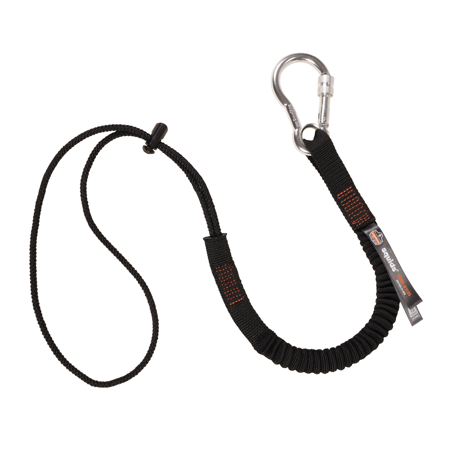 White Cap | Black Squids 3105 Standard Economy Single Carabiner