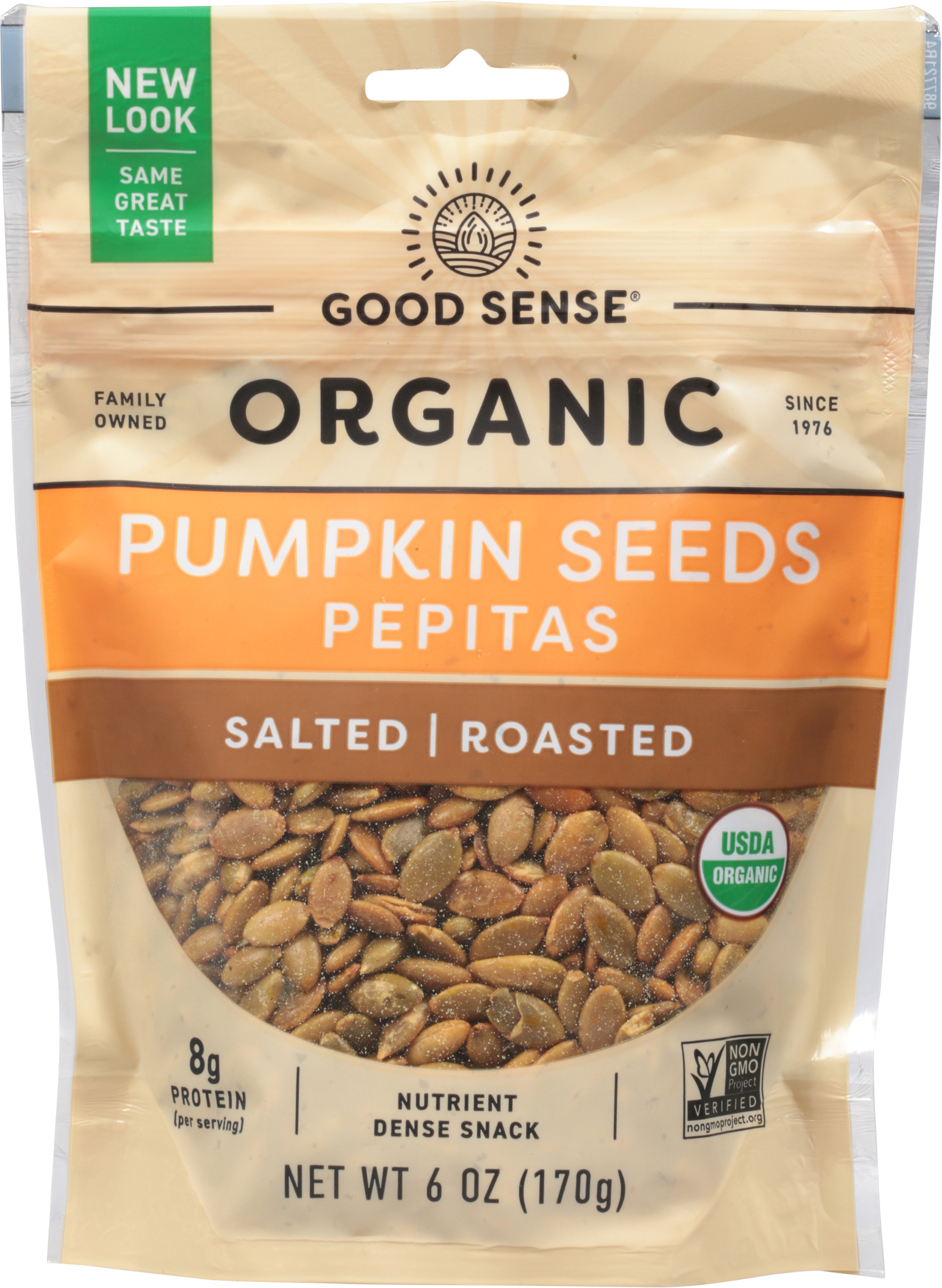 Pumpkin Seeds Pepitas, Organic, Salted, Roasted