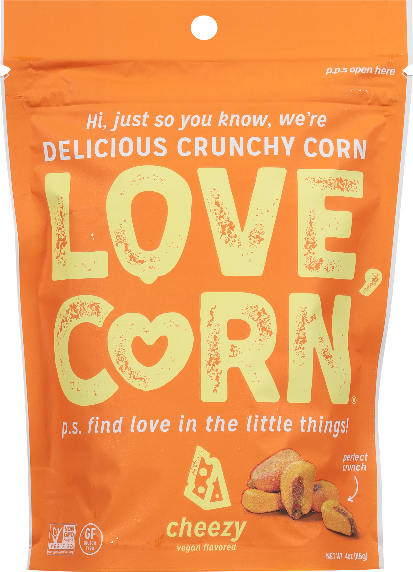 Crunchy Corn, Cheezy Vegan Flavored