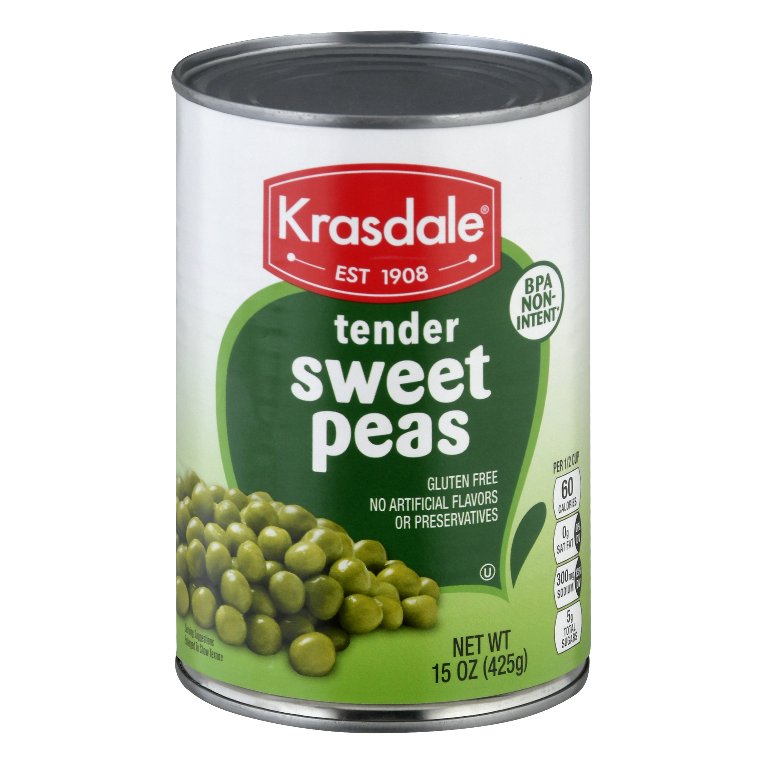 Krasdale Tender Sweet Peas 15 Oz image