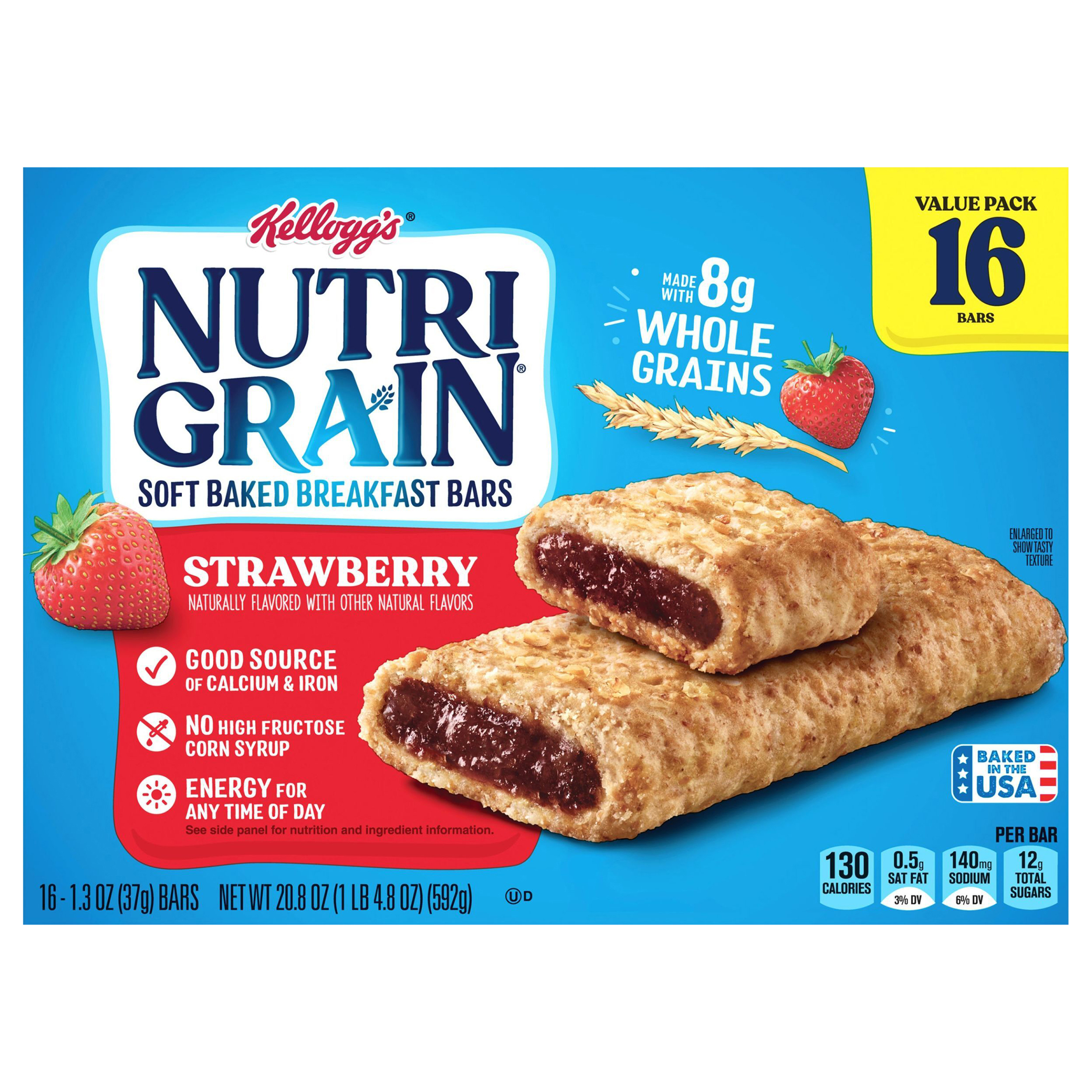 Breakfast Bars, Soft Baked, Strawberry, Value Pack