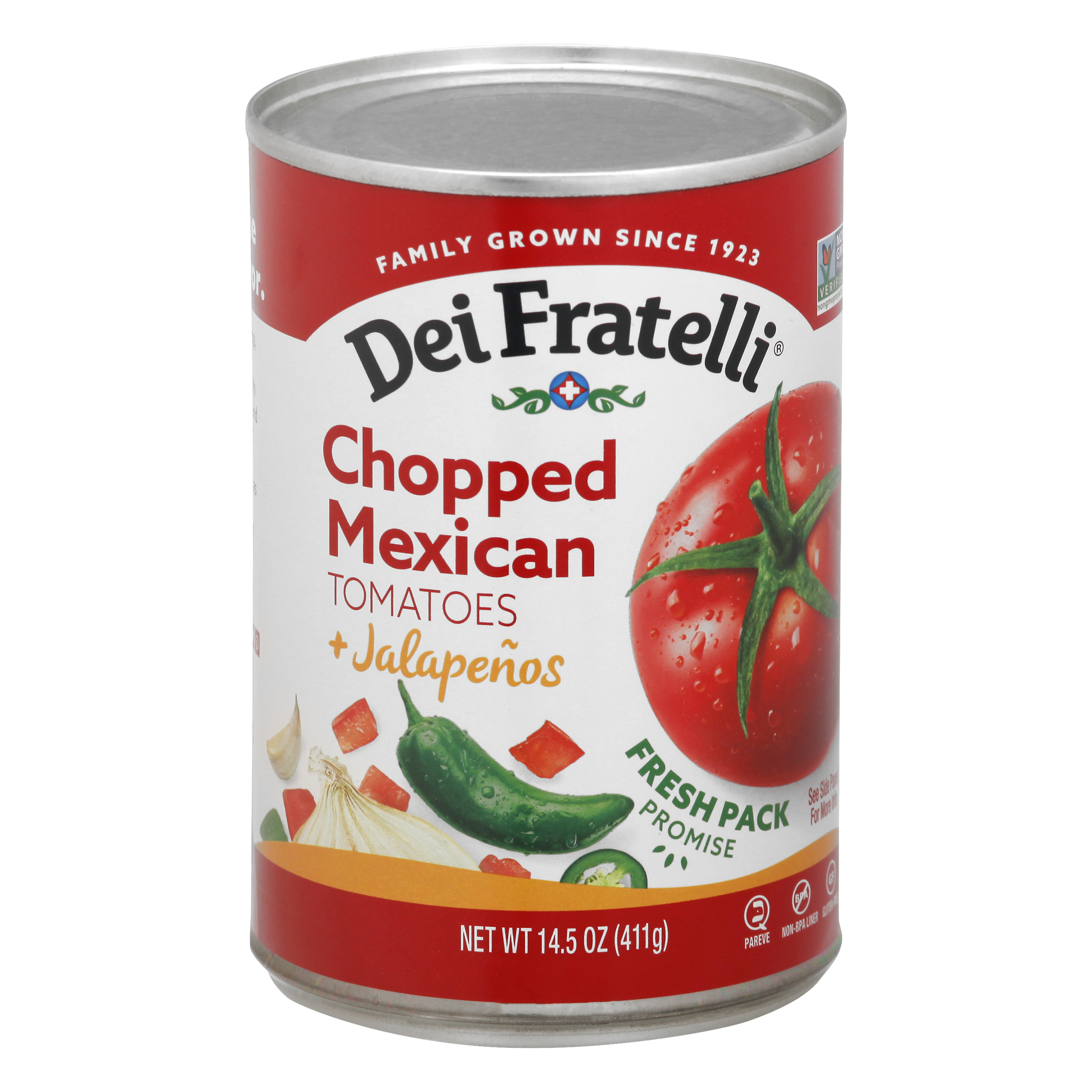 Dei Fratelli Chopped Mexican Tomatoes + Jalapenos 14.5 Oz