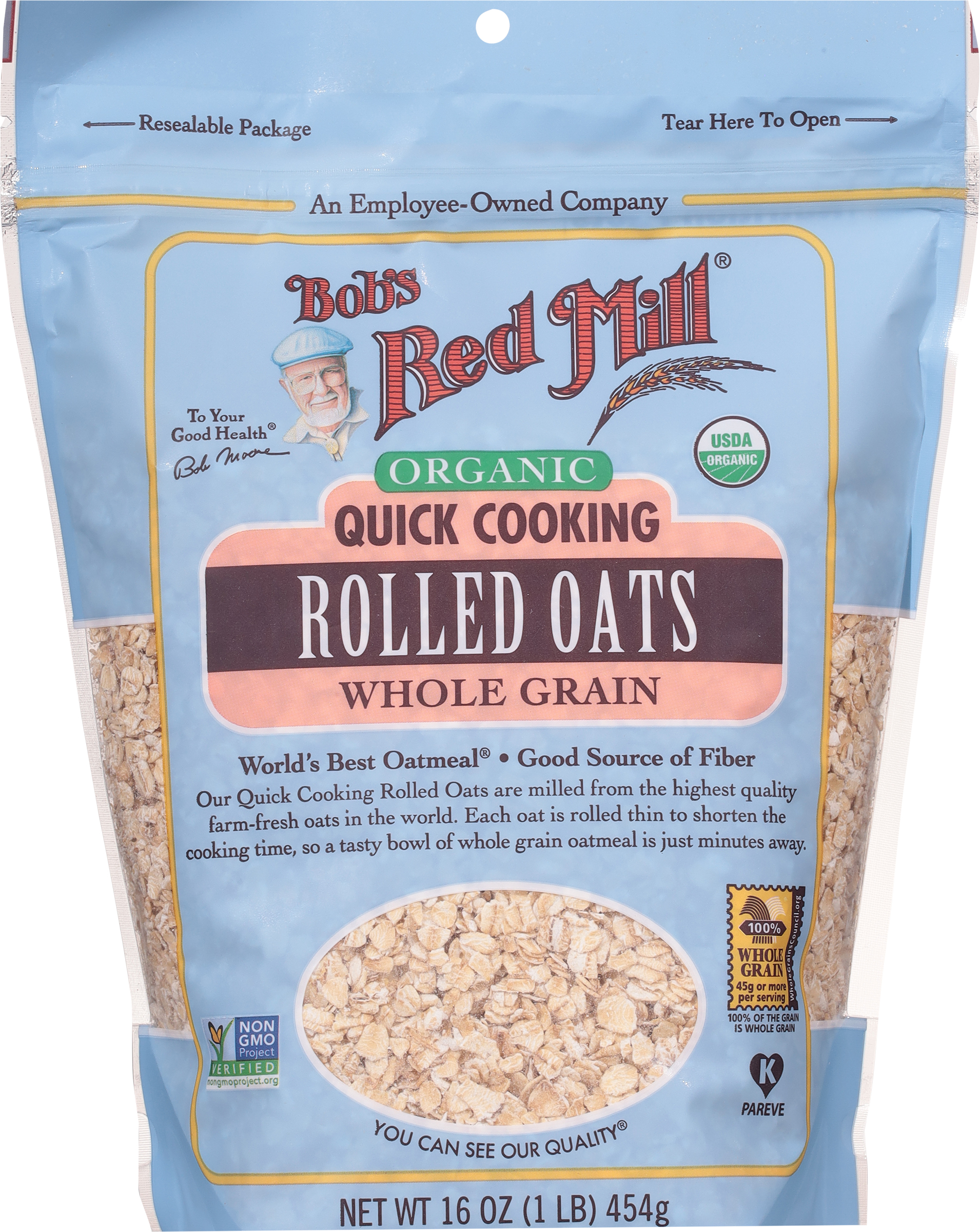Rolled Oats, Organic, Whole Grain