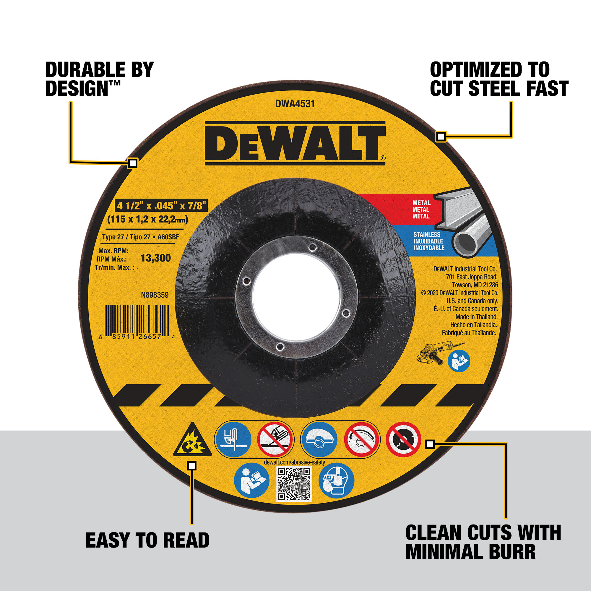 うっちーです。④ White Cap | DEWALT 4-1/2