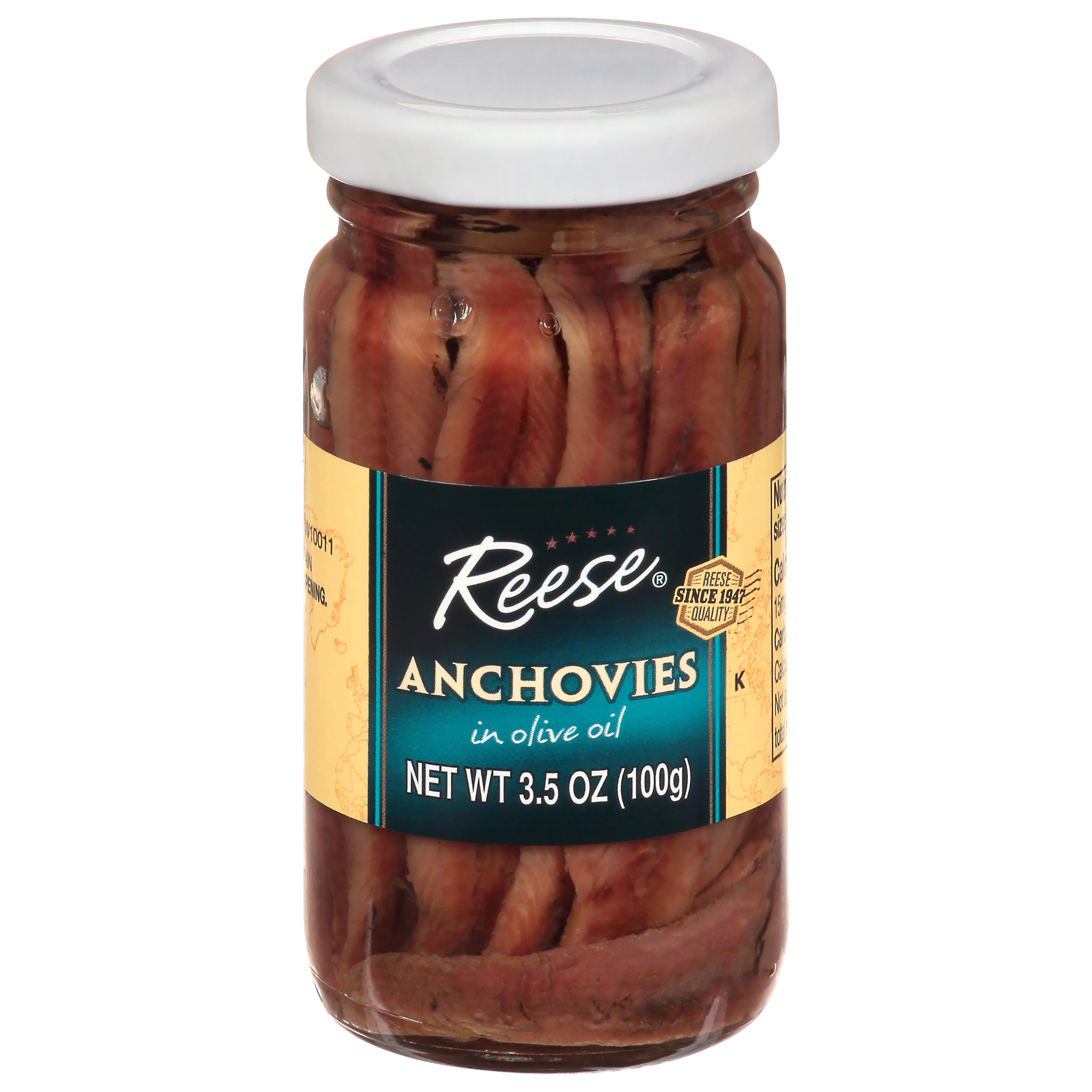 Reese Anchovies In Olive Oil 3.5 Oz