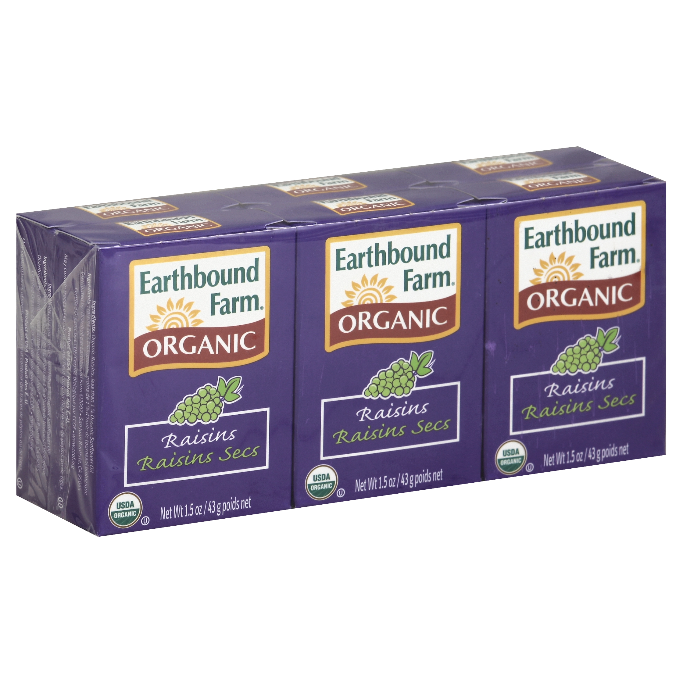 Earthbound Farm Raisins 6 Ea