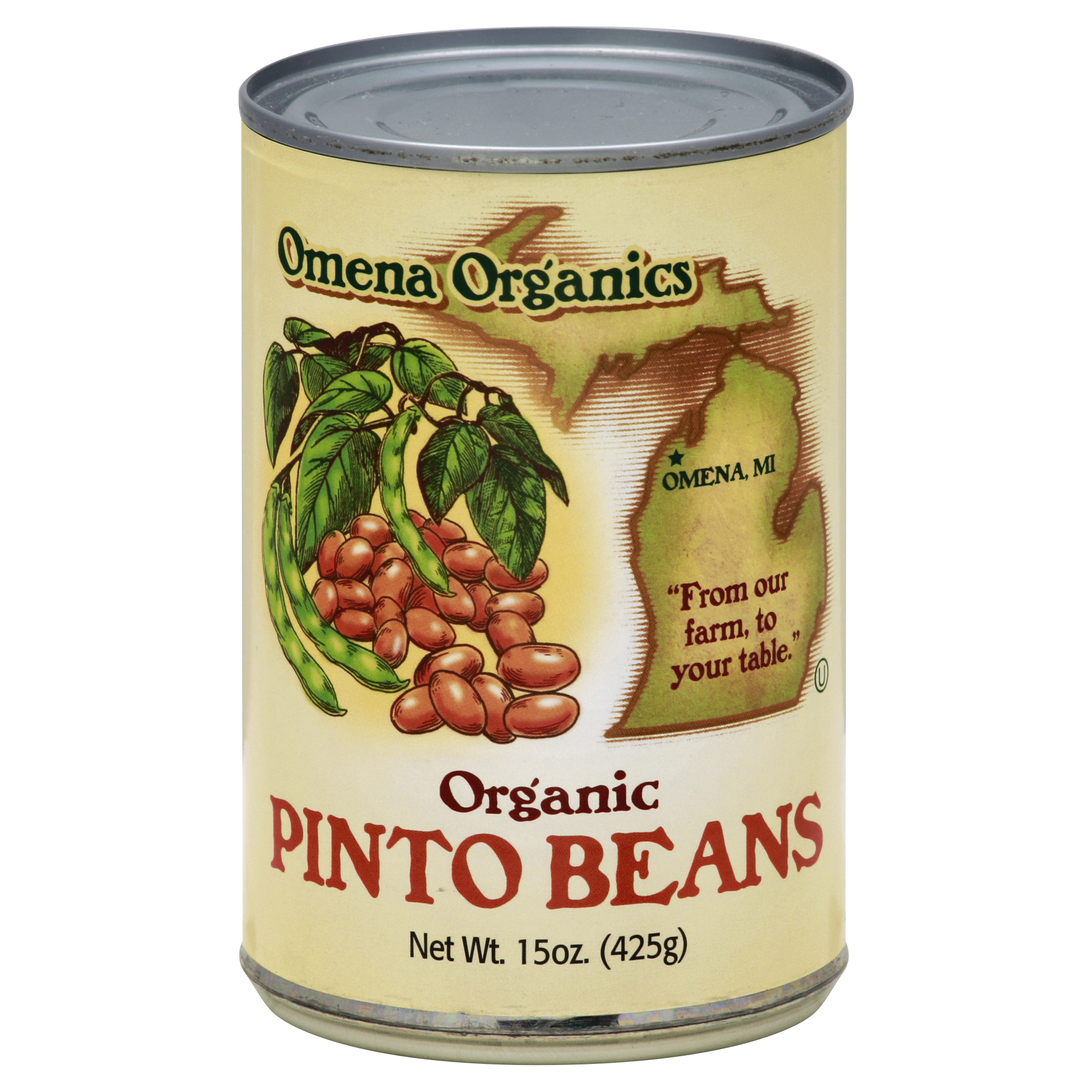 Omena Organics Pinto Beans 15 Oz